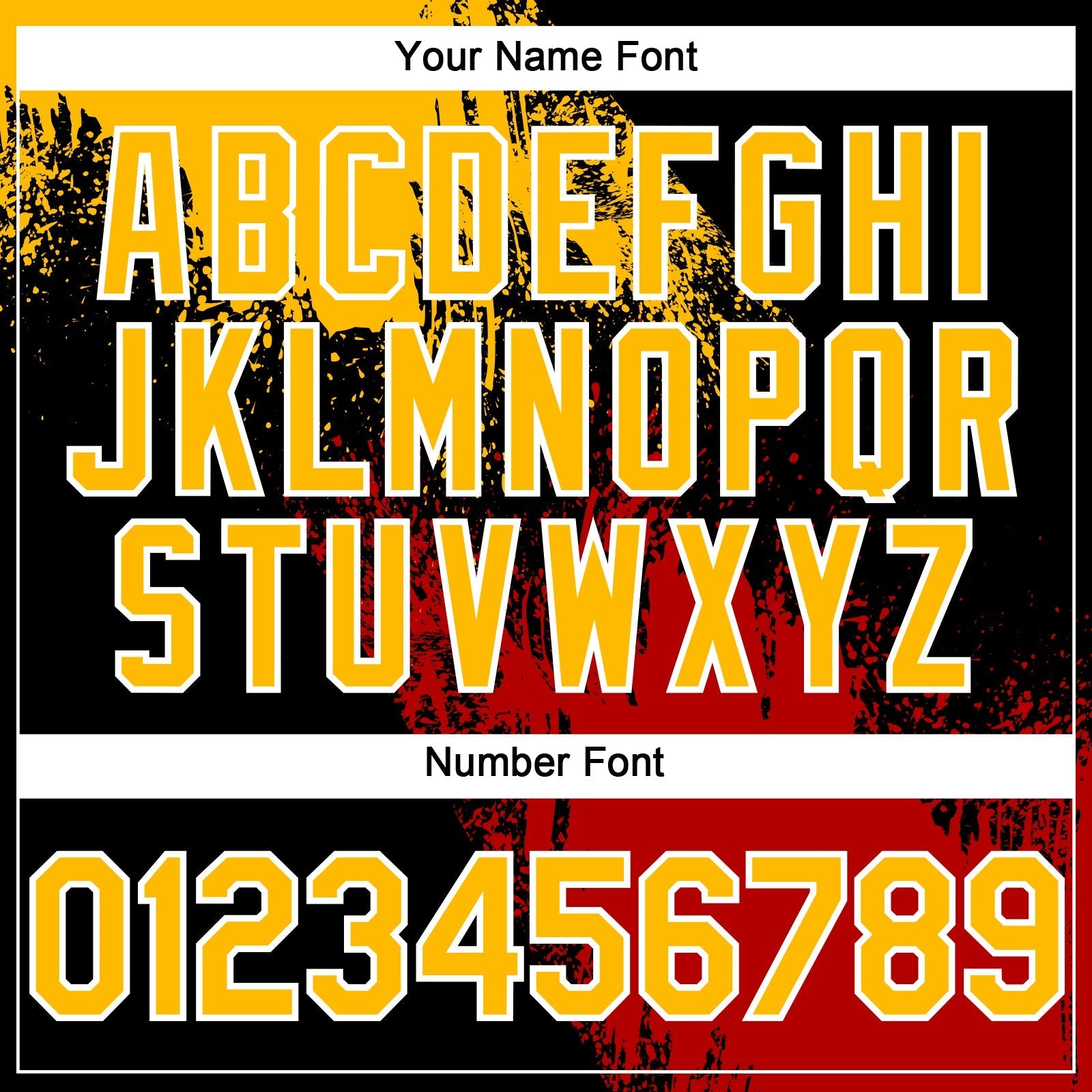 Custom Gold Black-Red 3D Pattern Design Abstract Brush Stroke Authentic Baseball Jersey baseball jersey product view 5