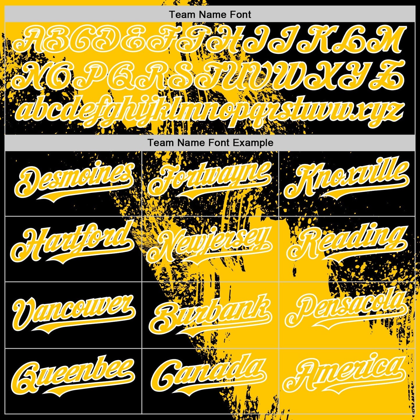 Custom Yellow Black-White 3D Pattern Design Abstract Brush Stroke Authentic Baseball Jersey baseball jersey product view 4