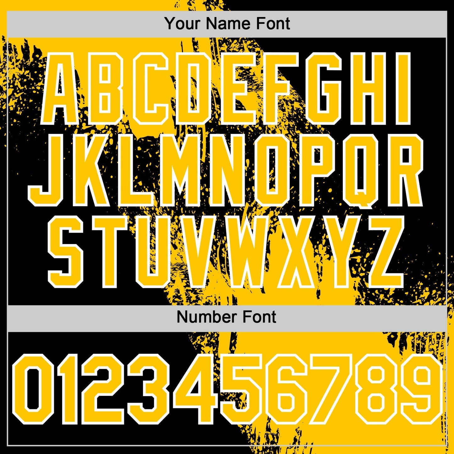 Custom Yellow Black-White 3D Pattern Design Abstract Brush Stroke Authentic Baseball Jersey baseball jersey product view 5