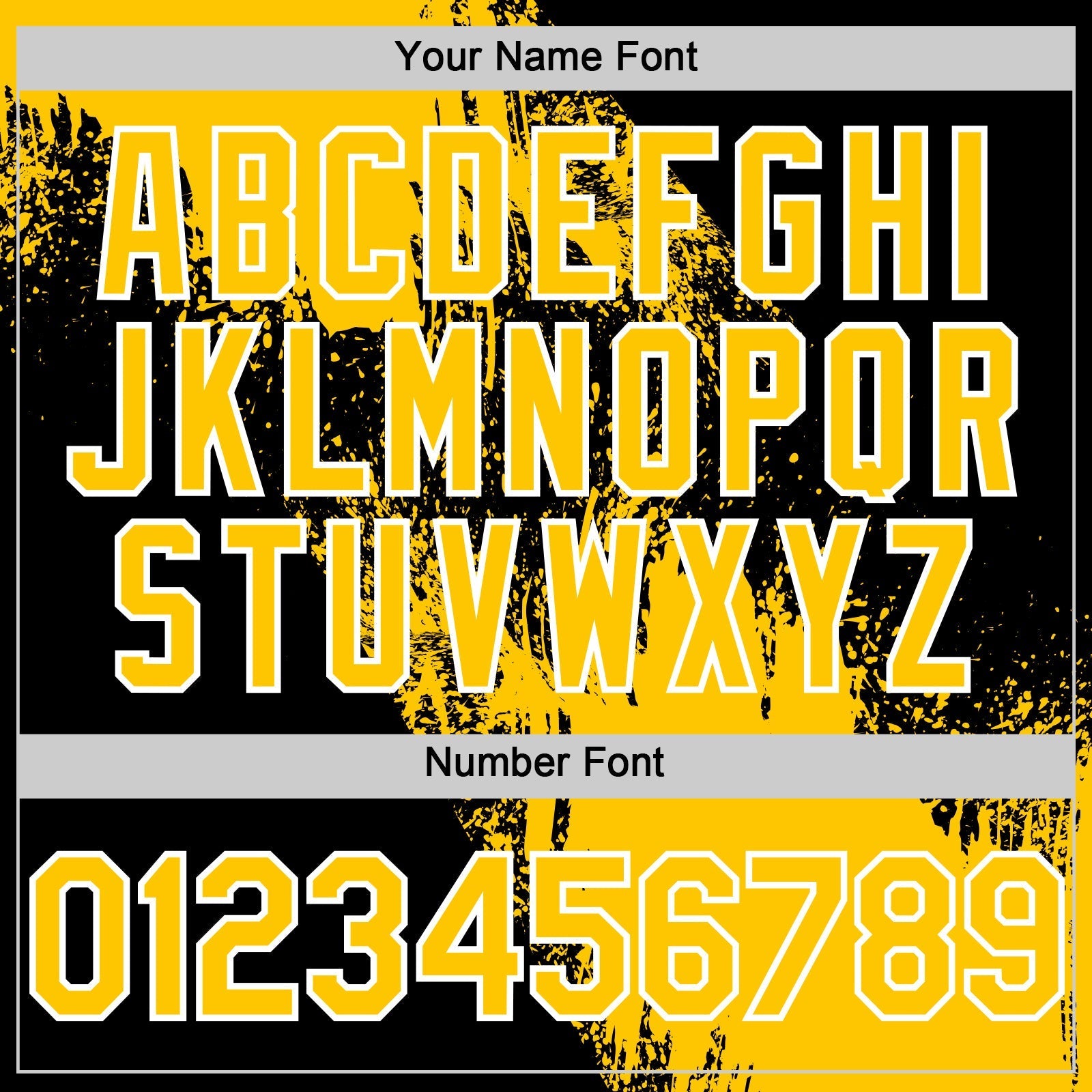 Custom Yellow Black-White 3D Pattern Design Abstract Brush Stroke Authentic Baseball Jersey baseball jersey product view 5