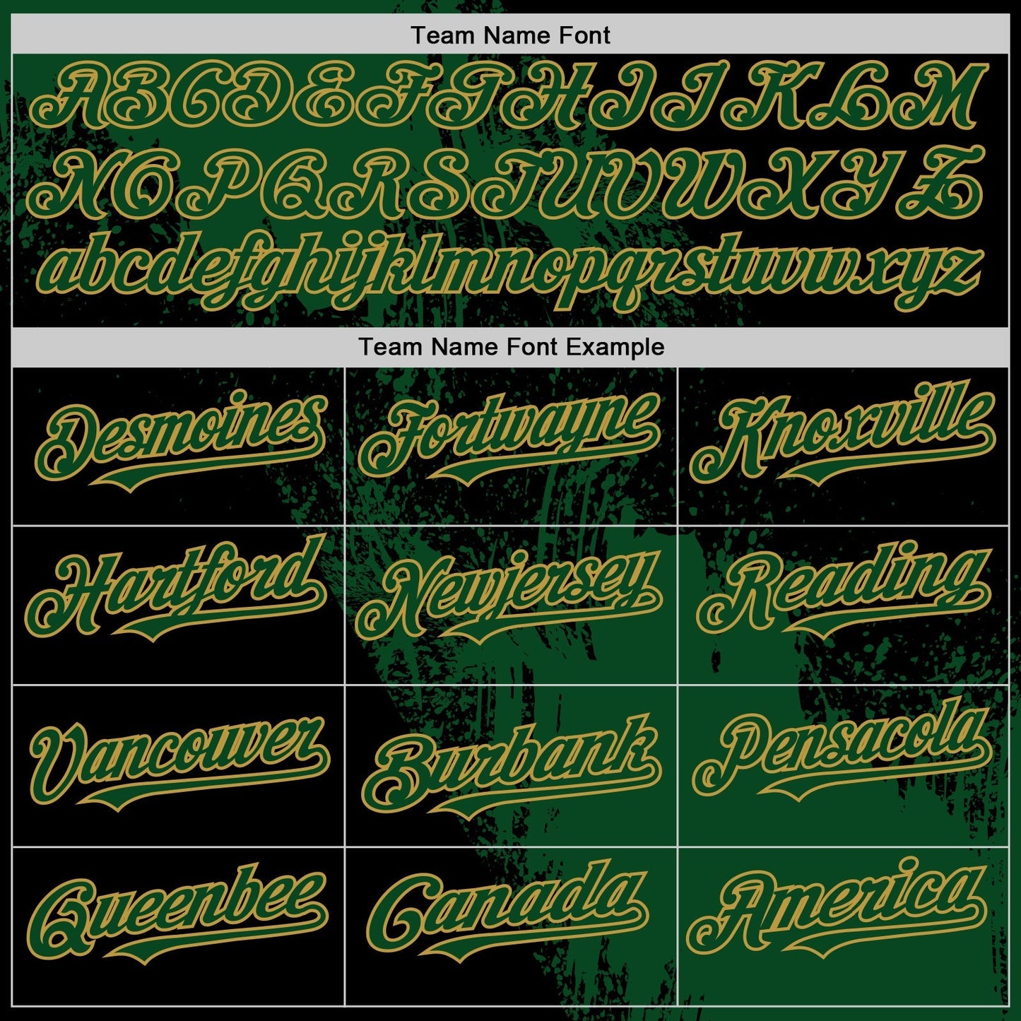 Custom Green Black-Old Gold 3D Pattern Design Abstract Brush Stroke Authentic Baseball Jersey baseball jersey product view 4