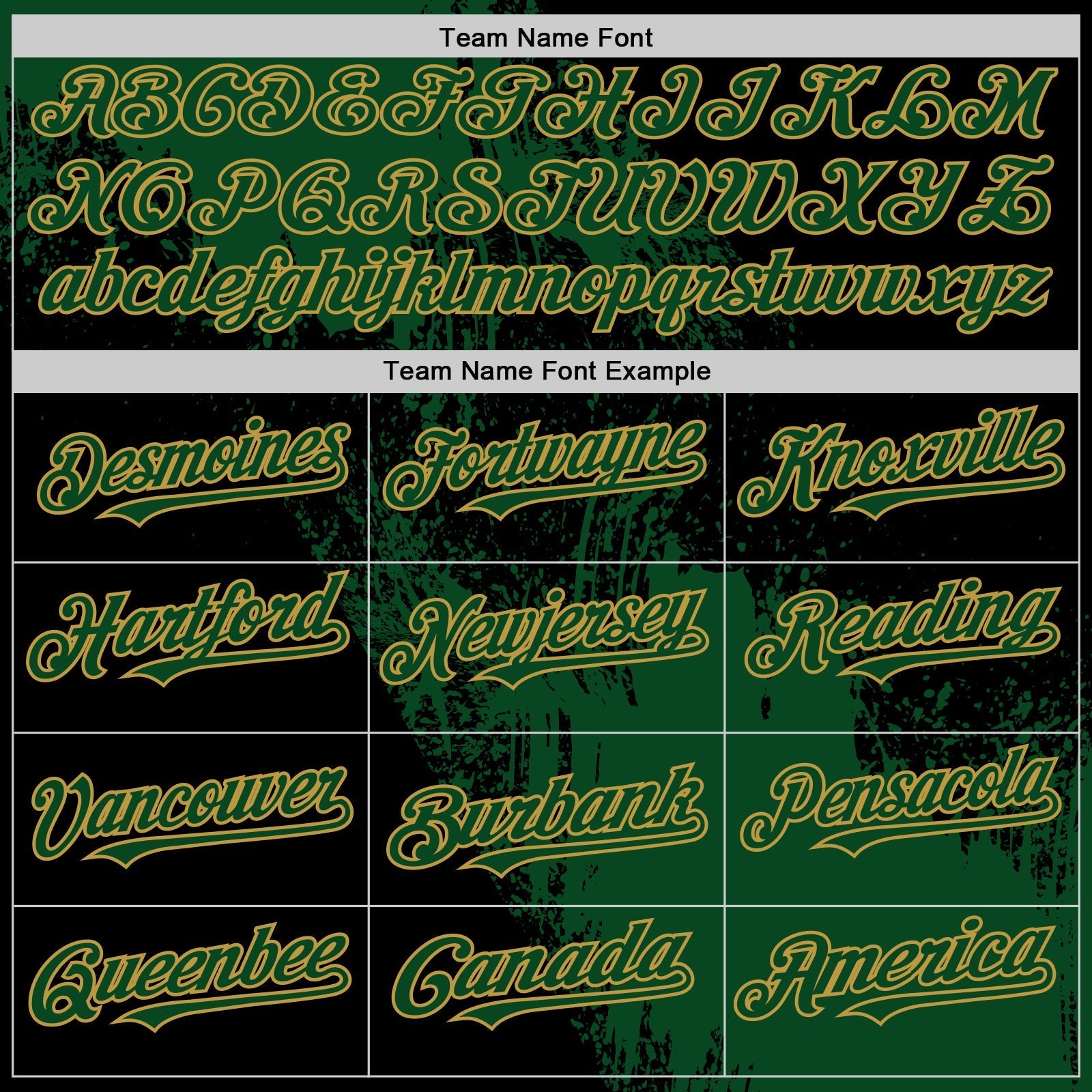 Custom Green Black-Old Gold 3D Pattern Design Abstract Brush Stroke Authentic Baseball Jersey baseball jersey product view 4