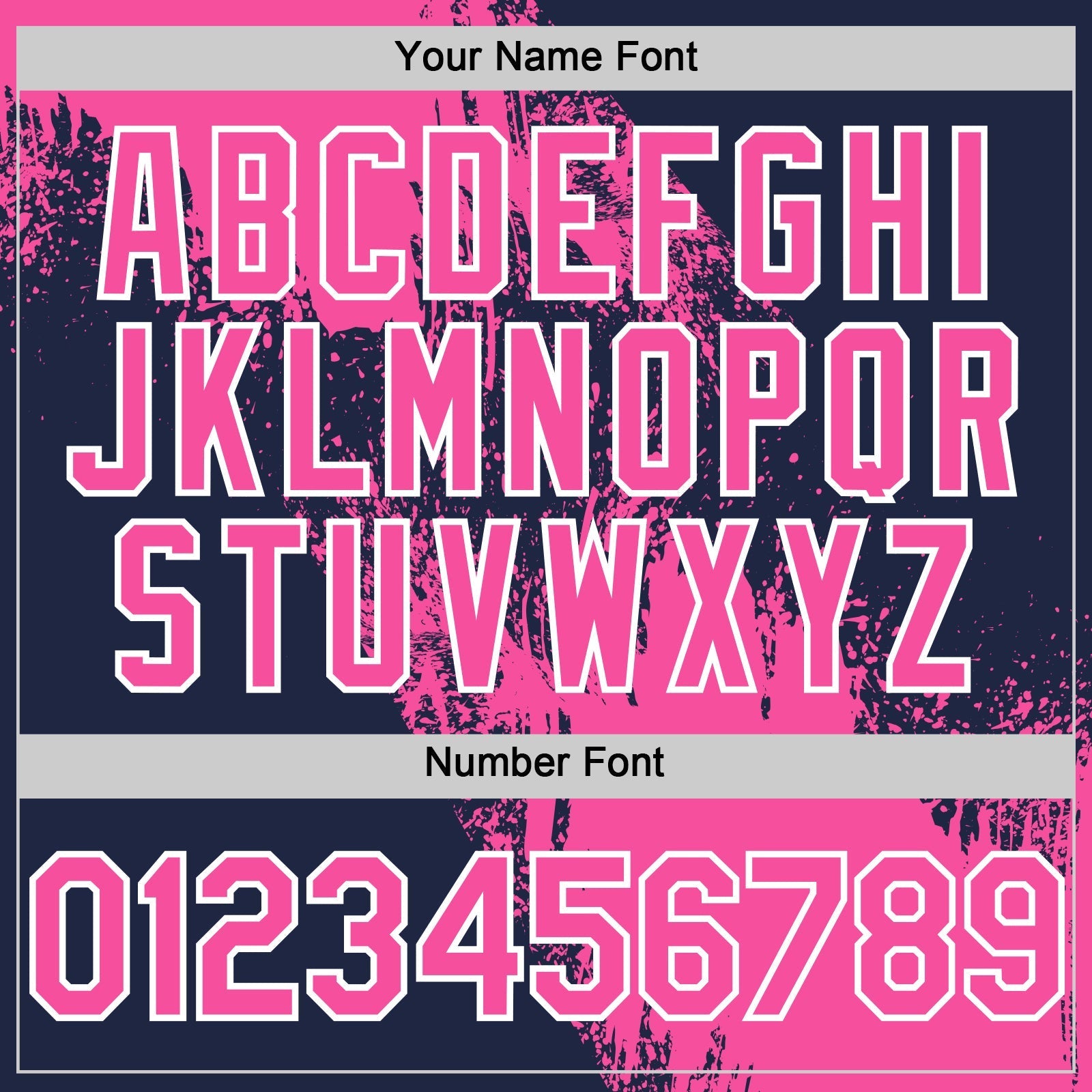 Custom Pink Navy-White 3D Pattern Design Abstract Brush Stroke Authentic Baseball Jersey baseball jersey product view 5
