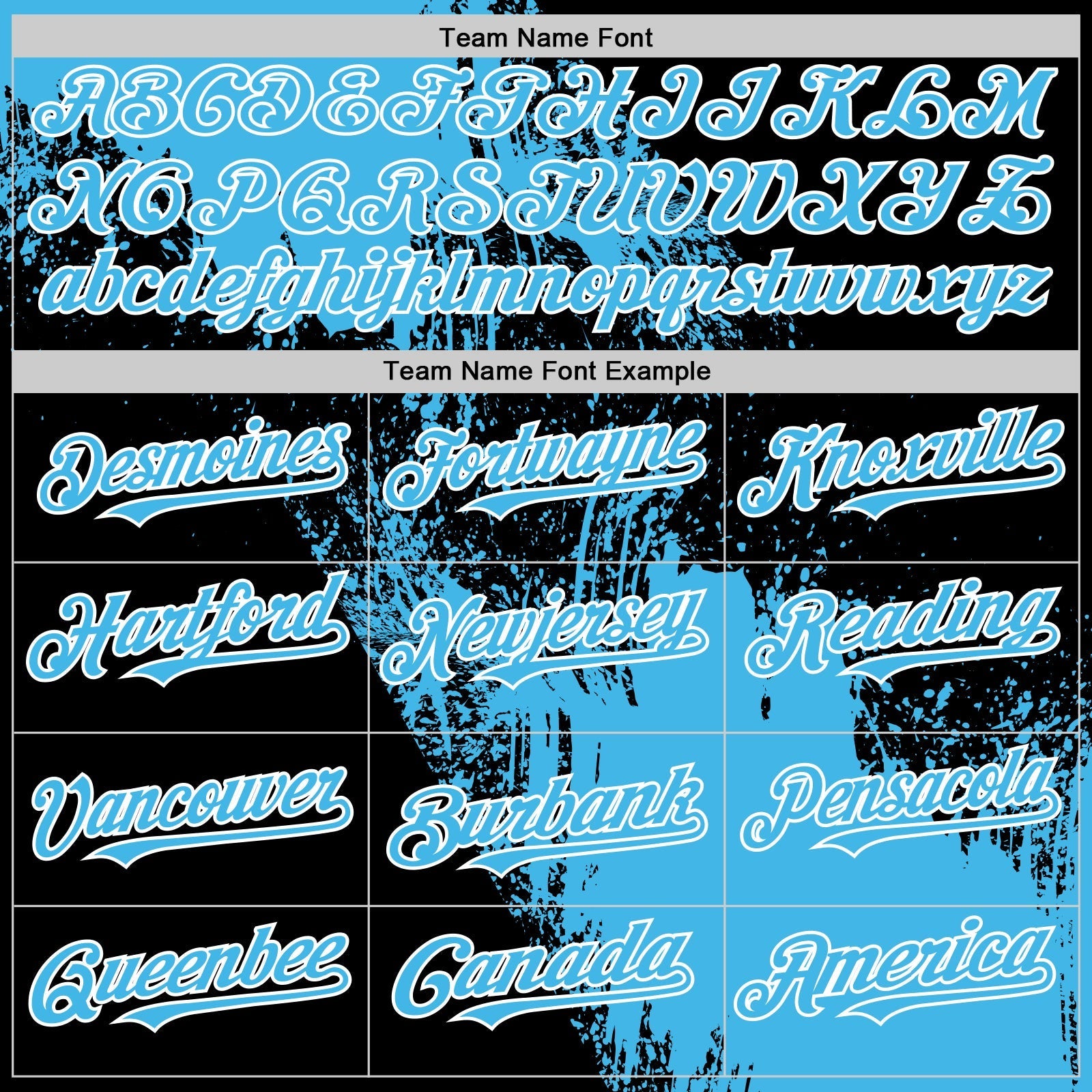 Custom Sky Blue Black-White 3D Pattern Design Abstract Brush Stroke Authentic Baseball Jersey baseball jersey product view 4
