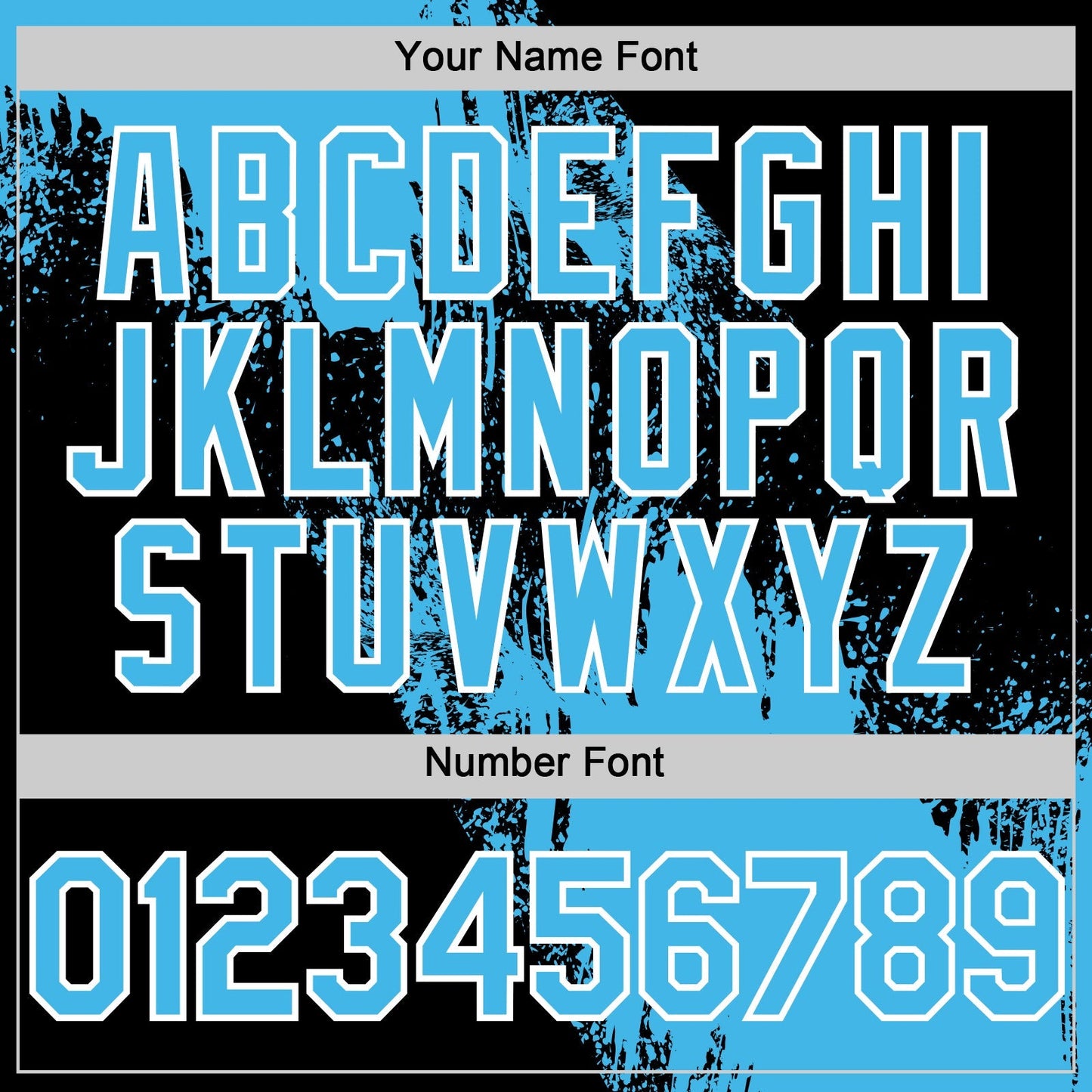 Custom Sky Blue Black-White 3D Pattern Design Abstract Brush Stroke Authentic Baseball Jersey baseball jersey product view 5
