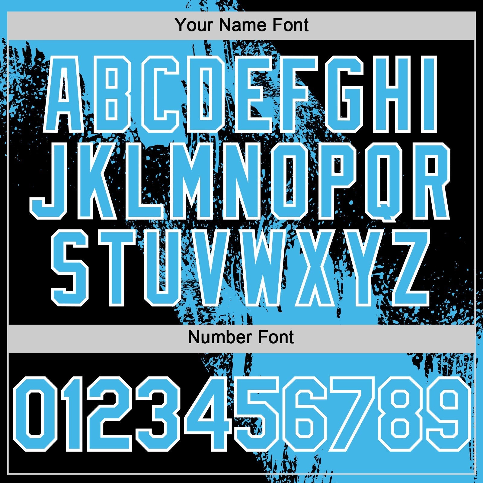 Custom Sky Blue Black-White 3D Pattern Design Abstract Brush Stroke Authentic Baseball Jersey baseball jersey product view 5