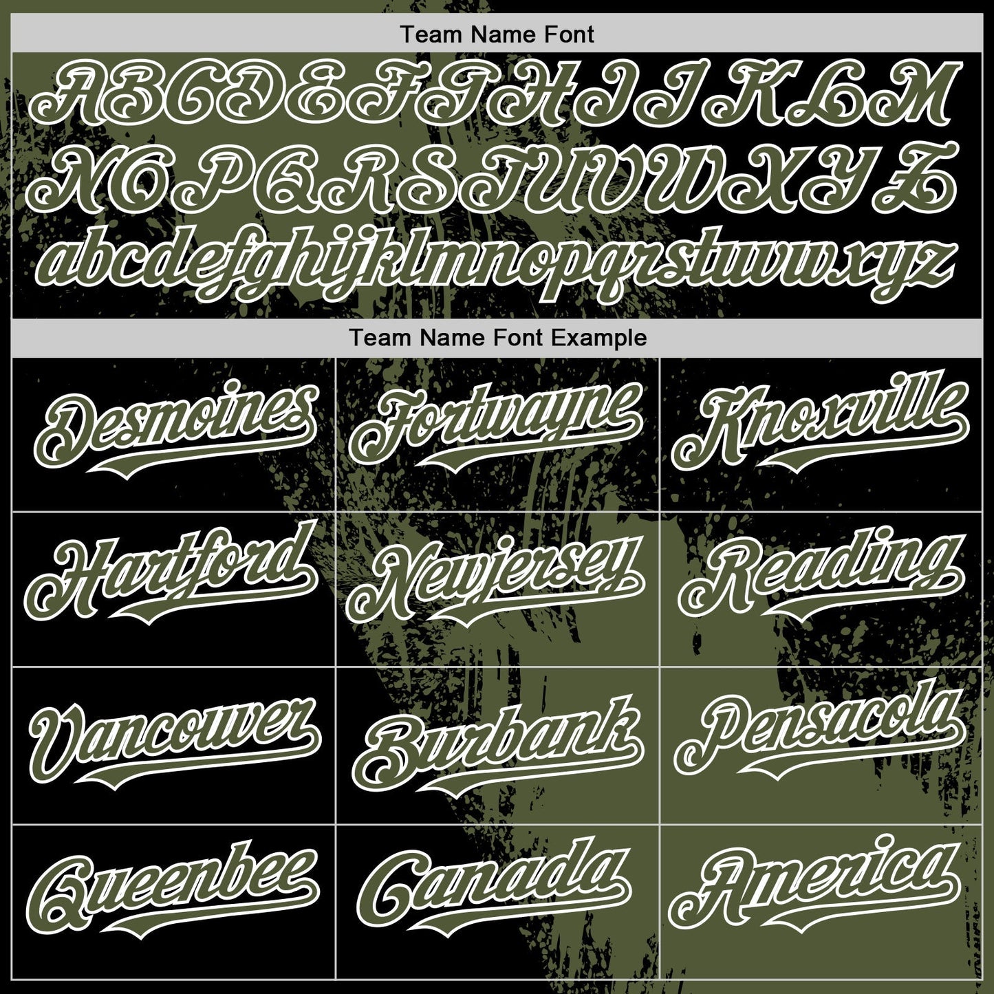 Custom Olive Black-White 3D Pattern Design Abstract Brush Stroke Authentic Baseball Jersey baseball jersey product view 4
