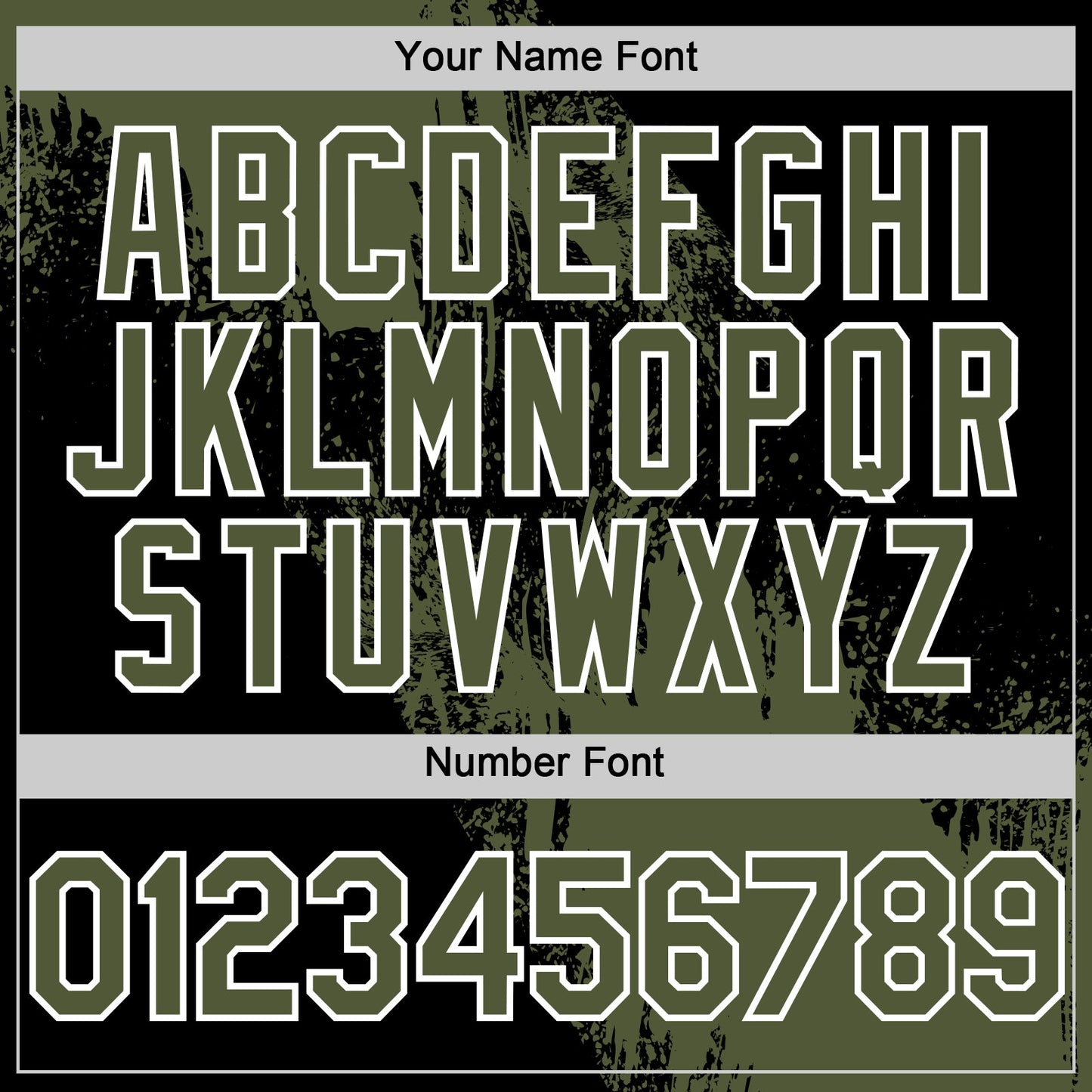 Custom Olive Black-White 3D Pattern Design Abstract Brush Stroke Authentic Baseball Jersey baseball jersey product view 5
