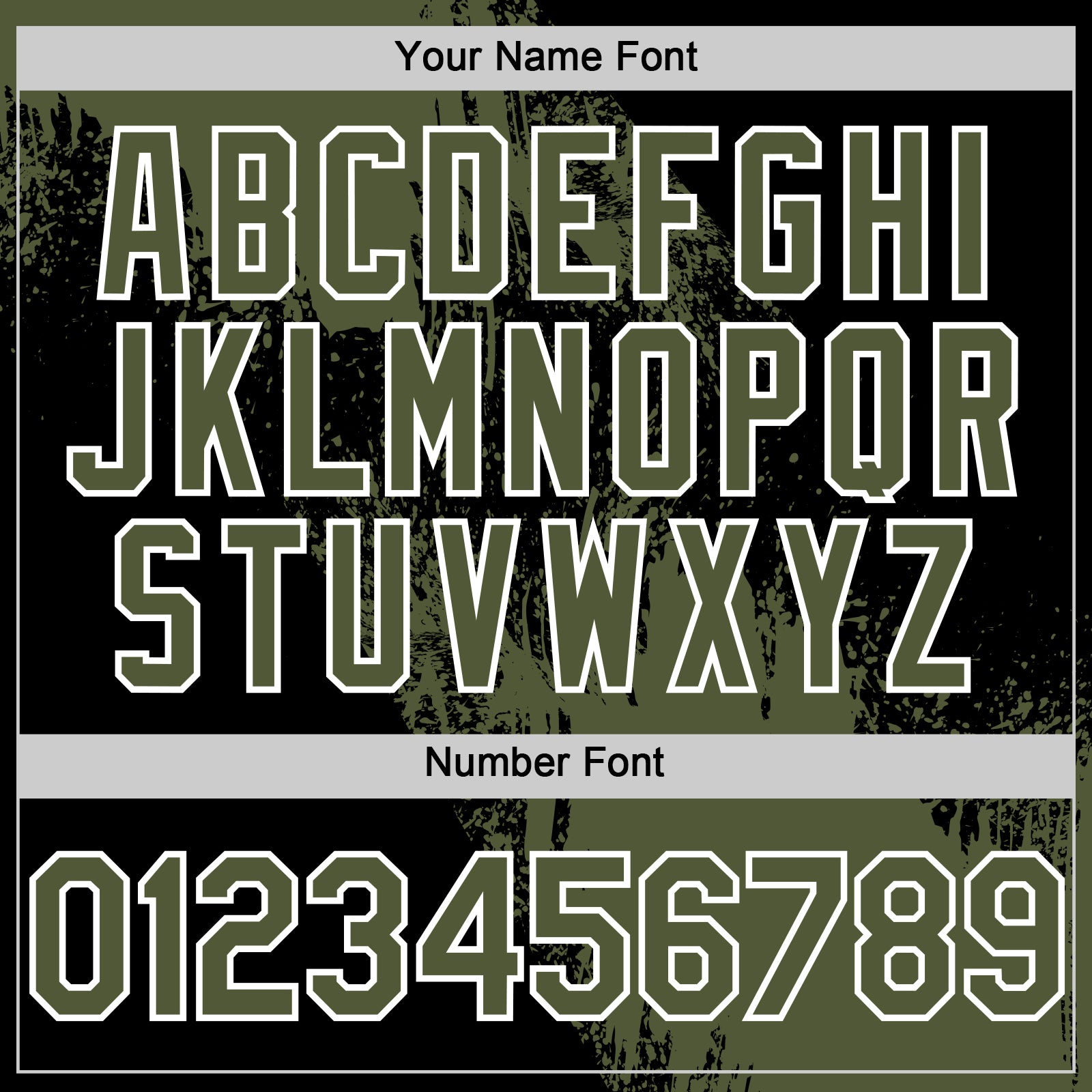 Custom Olive Black-White 3D Pattern Design Abstract Brush Stroke Authentic Baseball Jersey baseball jersey product view 5