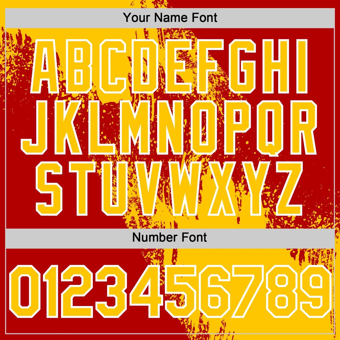 Custom Yellow Red-White 3D Pattern Design Abstract Brush Stroke Authentic Baseball Jersey baseball jersey product view 5