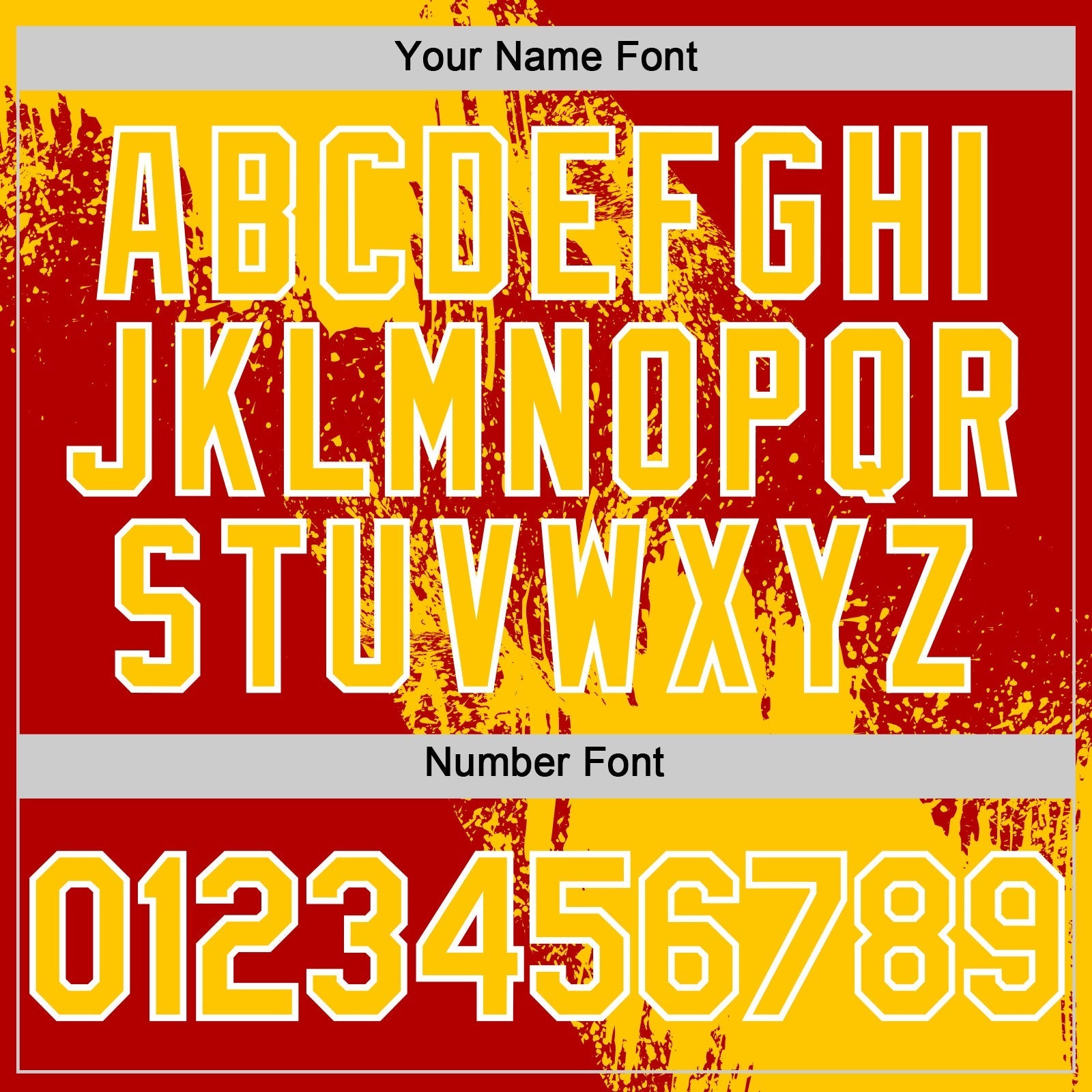 Custom Yellow Red-White 3D Pattern Design Abstract Brush Stroke Authentic Baseball Jersey baseball jersey product view 5