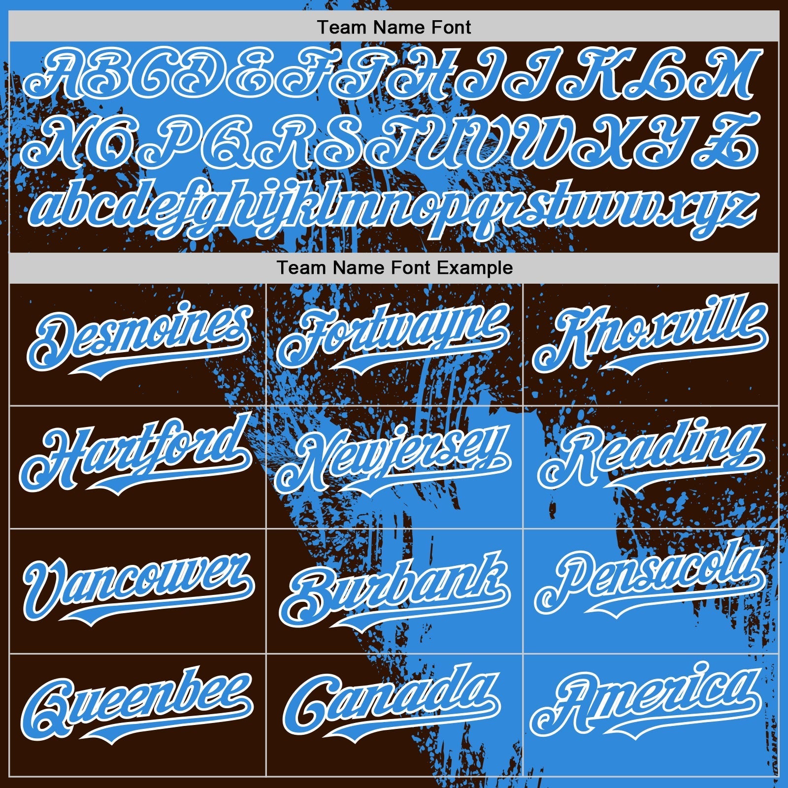 Custom Electric Blue Brown-White 3D Pattern Design Abstract Brush Stroke Authentic Baseball Jersey baseball jersey product view 4