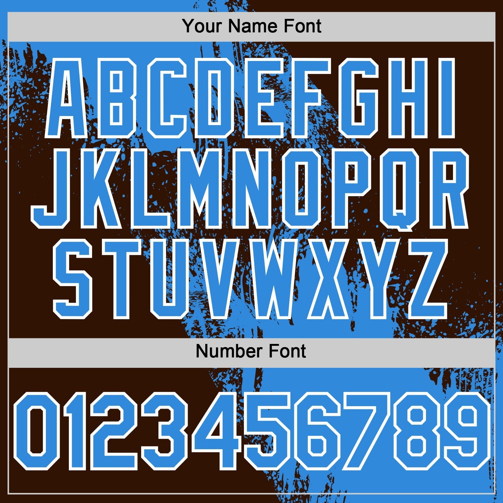 Custom Electric Blue Brown-White 3D Pattern Design Abstract Brush Stroke Authentic Baseball Jersey baseball jersey product view 5