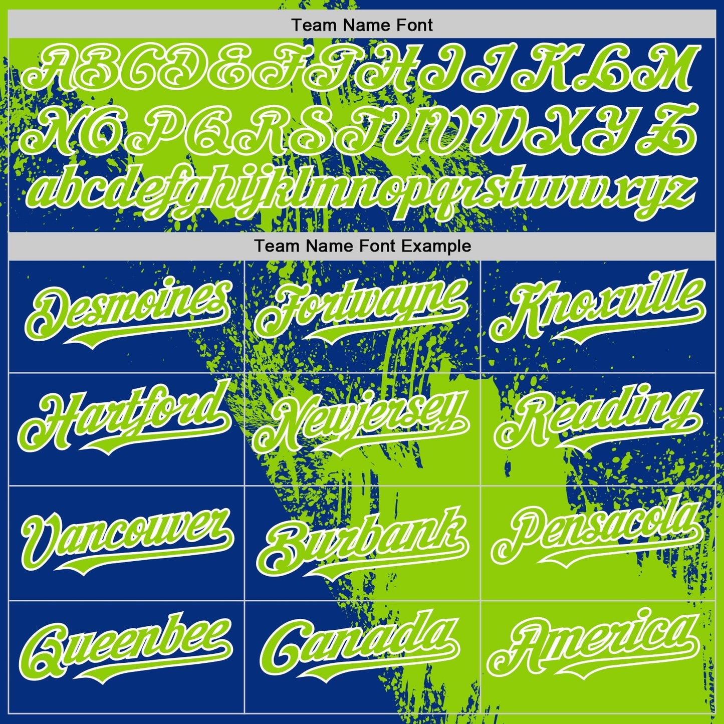 Custom Neon Green Royal-White 3D Pattern Design Abstract Brush Stroke Authentic Baseball Jersey baseball jersey product view 4