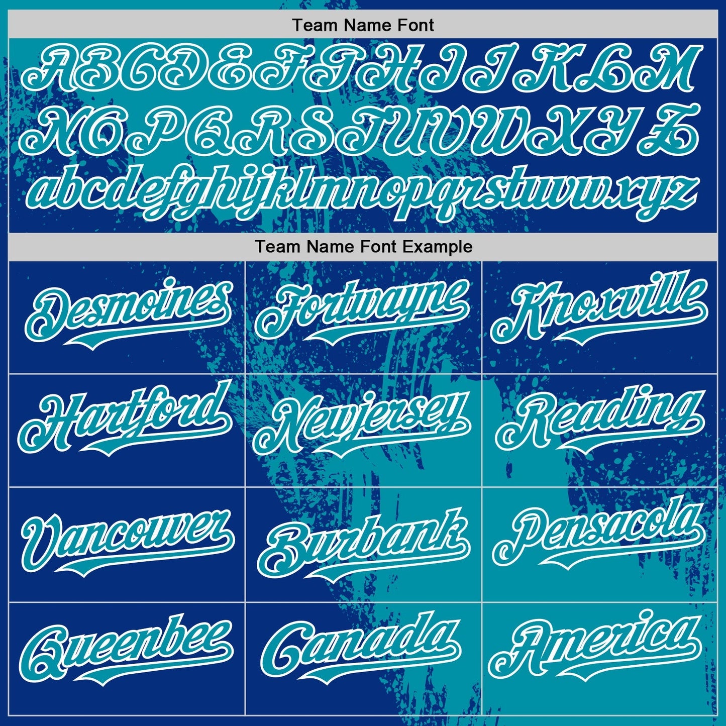 Custom Teal Royal-White 3D Pattern Design Abstract Brush Stroke Authentic Baseball Jersey baseball jersey product view 4