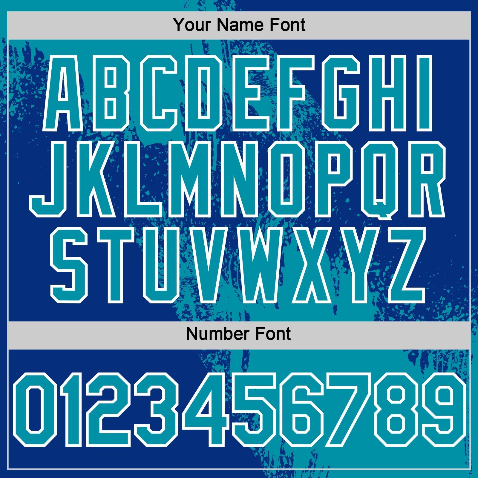 Custom Teal Royal-White 3D Pattern Design Abstract Brush Stroke Authentic Baseball Jersey baseball jersey product view 5