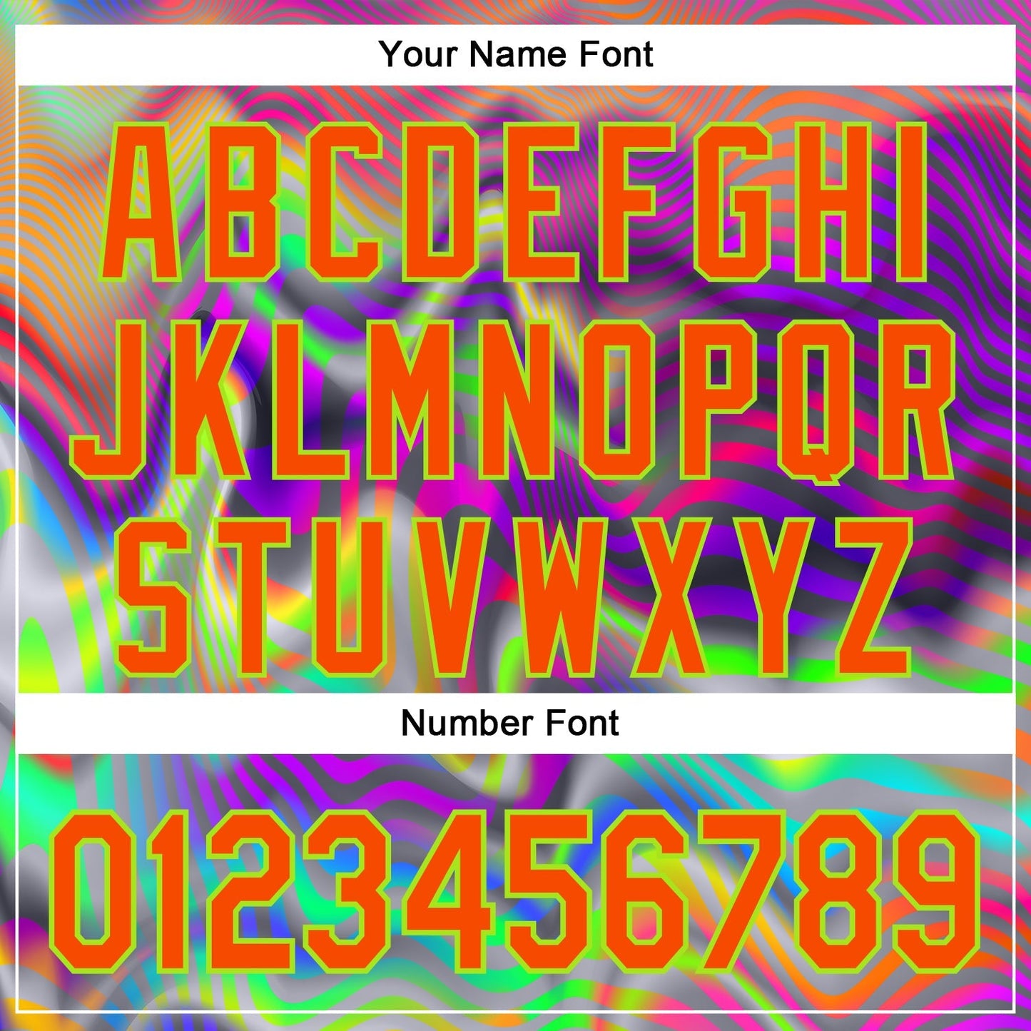 Custom Gray Orange-Neon Green 3D Pattern Design Rave Psychedelic Neon Fluid Art Authentic Baseball Jersey baseball jersey product view 5