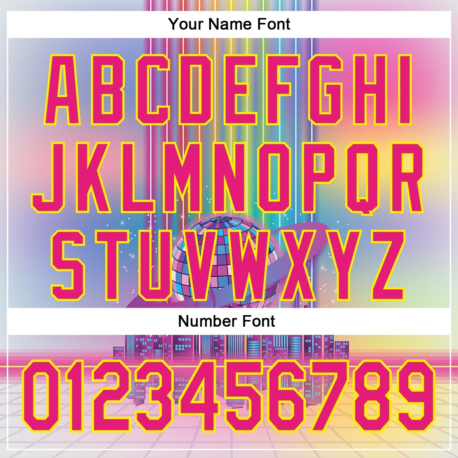 Custom Pink Hot Pink-Light Yellow 3D Pattern Design Rave Psychedelic Neon Music Disco Authentic Baseball Jersey baseball jersey product view 5