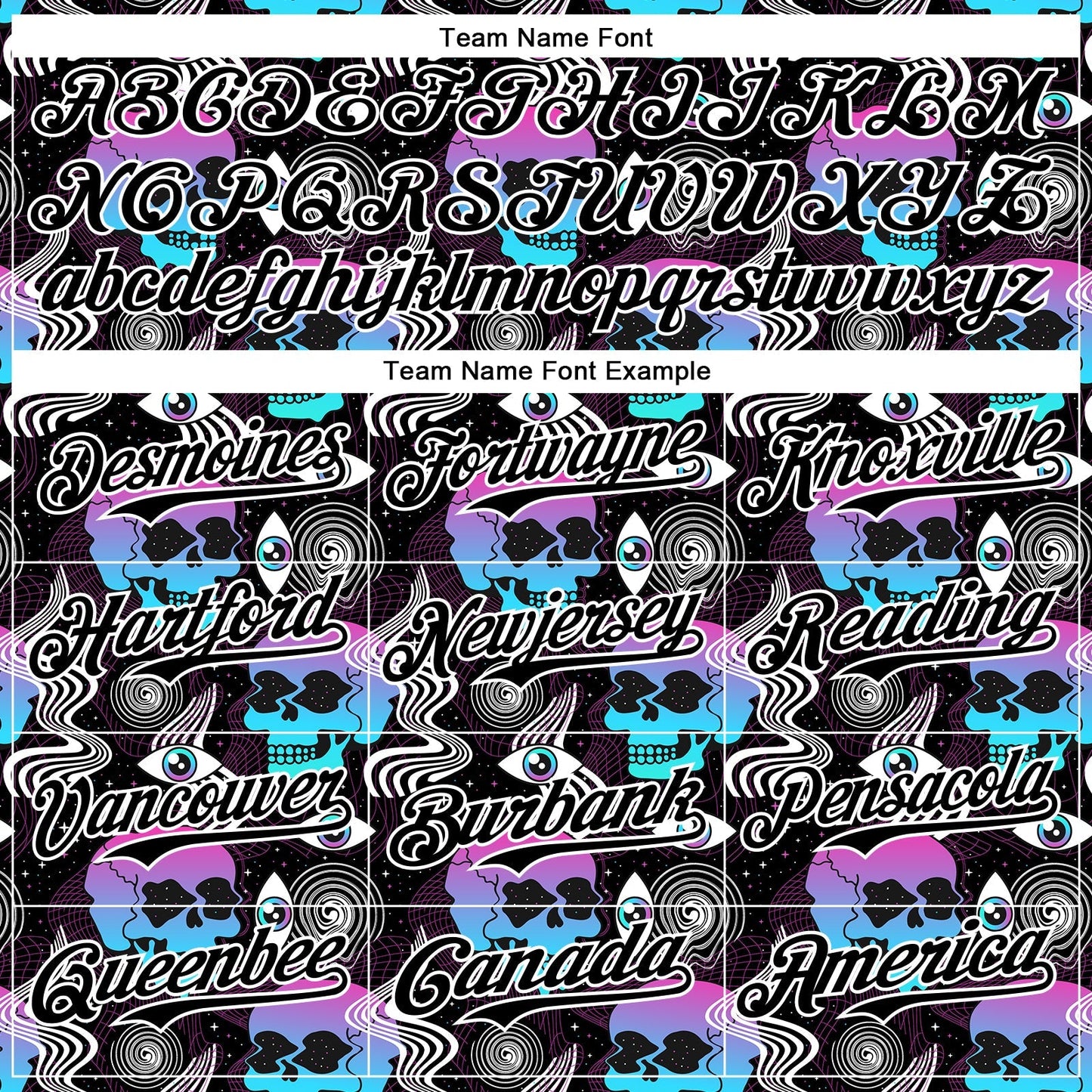 Custom Black White 3D Pattern Design Rave Psychedelic Skull Authentic Baseball Jersey baseball jersey product view 4