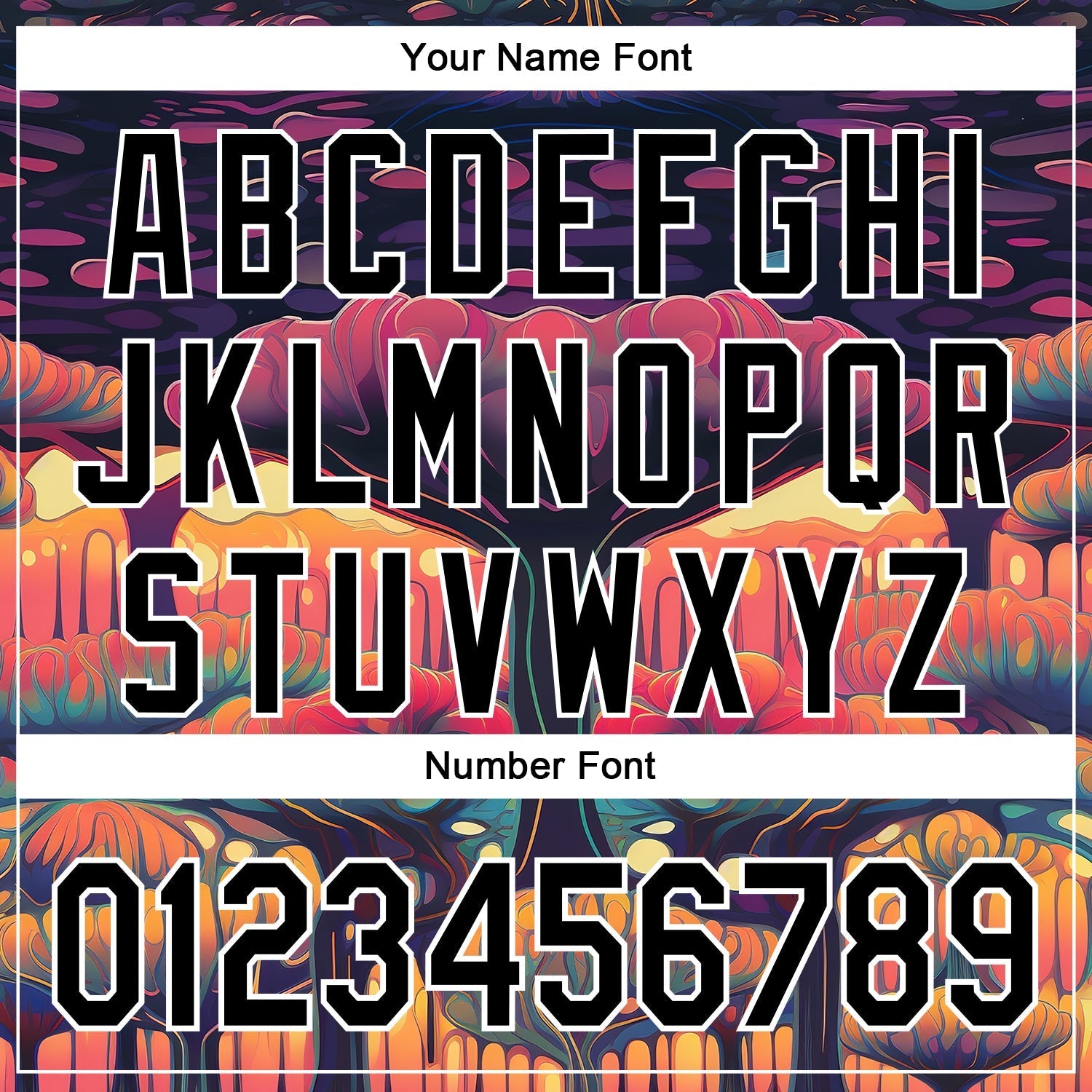 Custom Black White 3D Pattern Design Rave Psychedelic Forest Authentic Baseball Jersey baseball jersey product view 5
