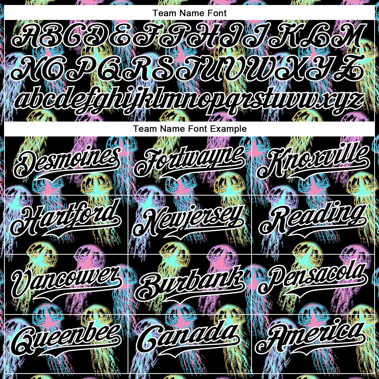 Custom Black White 3D Pattern Design Rave Psychedelic Jellyfish Authentic Baseball Jersey baseball jersey product view 4