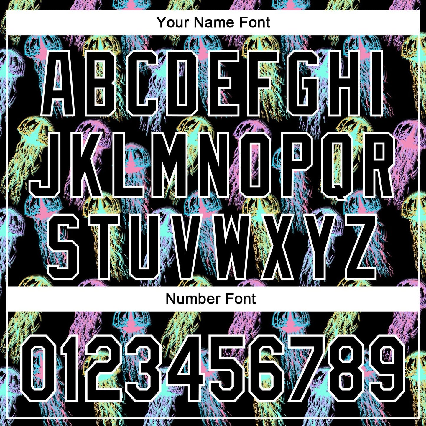 Custom Black White 3D Pattern Design Rave Psychedelic Jellyfish Authentic Baseball Jersey baseball jersey product view 5