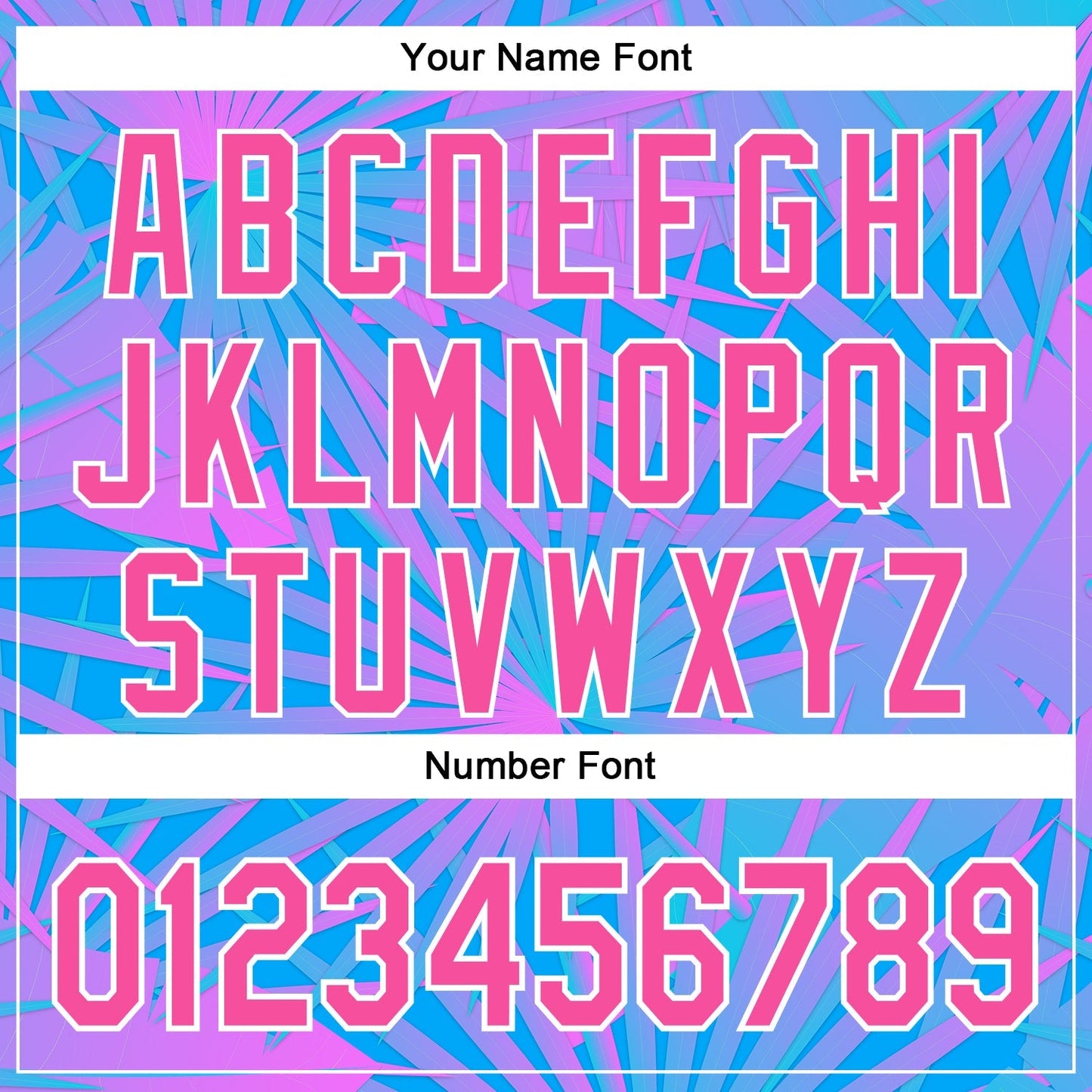 Custom Electric Blue Pink-White 3D Pattern Design Rave Psychedelic Tropical Palm Leaves Authentic Baseball Jersey baseball jersey product view 5