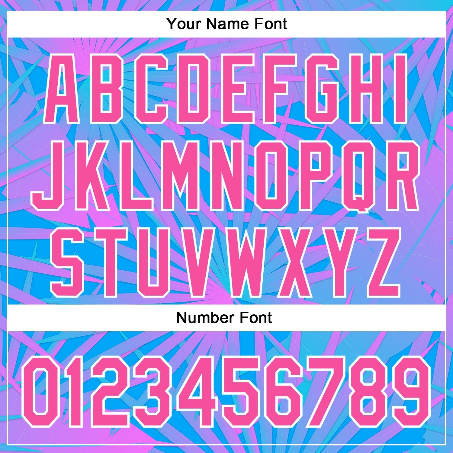 Custom Electric Blue Pink-White 3D Pattern Design Rave Psychedelic Tropical Palm Leaves Authentic Baseball Jersey baseball jersey product view 5
