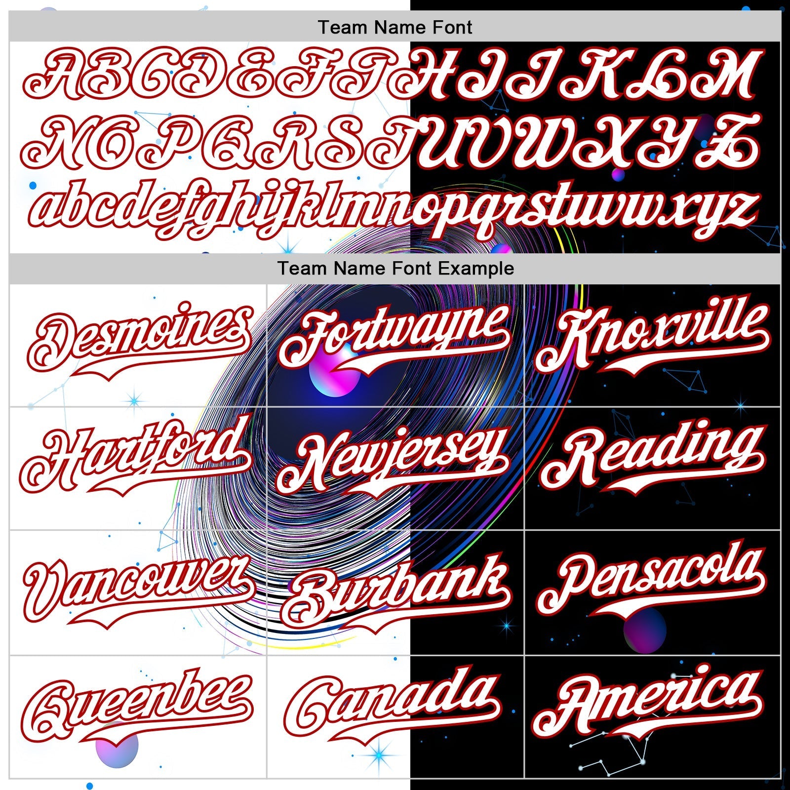 Custom Black White-Red 3D Pattern Design Space Galaxy Star Authentic Baseball Jersey baseball jersey product view 4