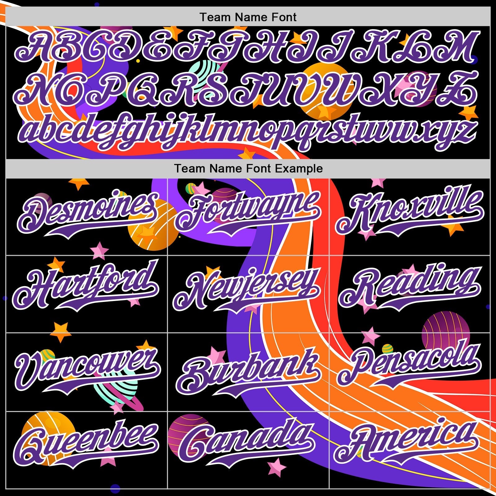 Custom Black Purple-White 3D Pattern Design Space Galaxy Star Authentic Baseball Jersey baseball jersey product view 4