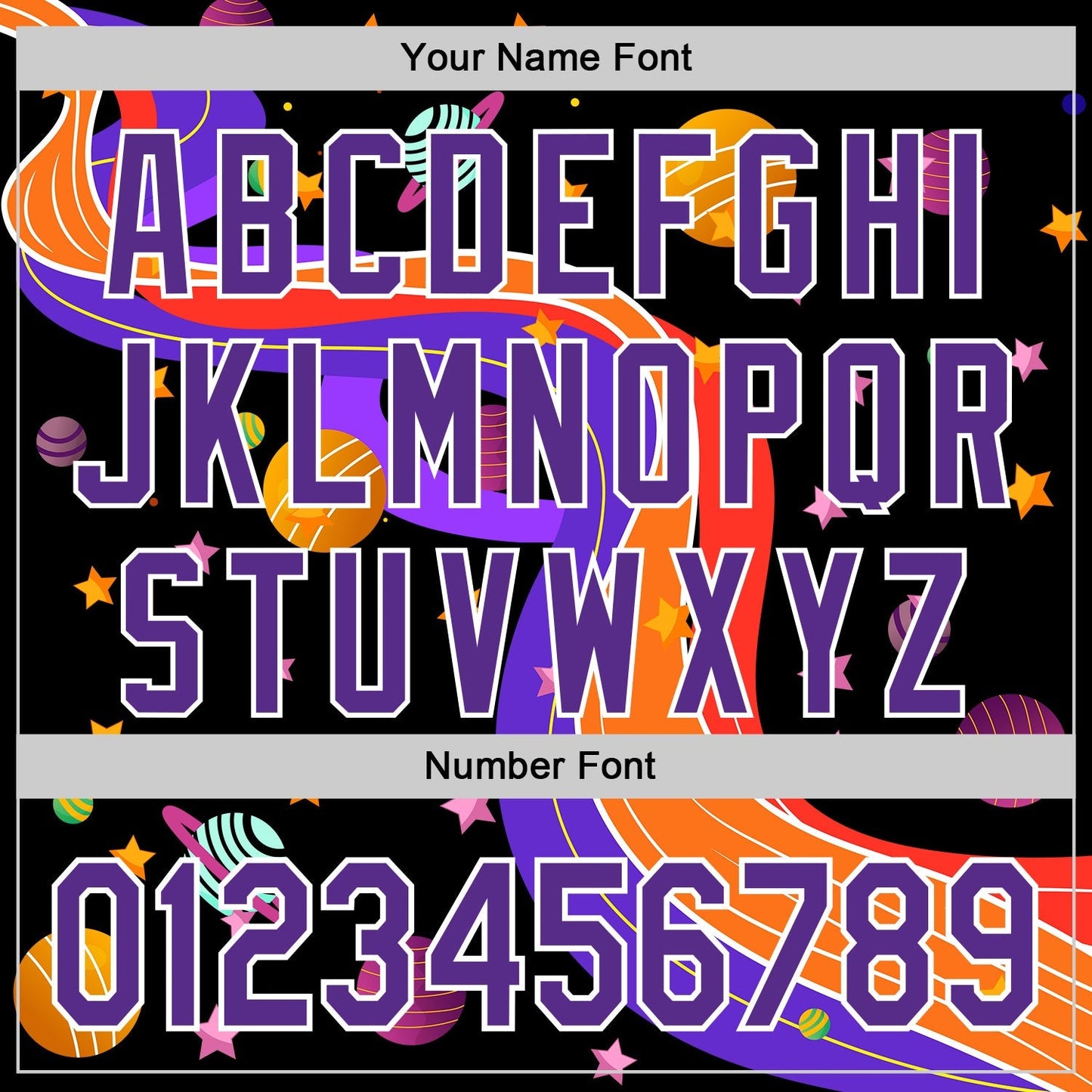 Custom Black Purple-White 3D Pattern Design Space Galaxy Star Authentic Baseball Jersey baseball jersey product view 5