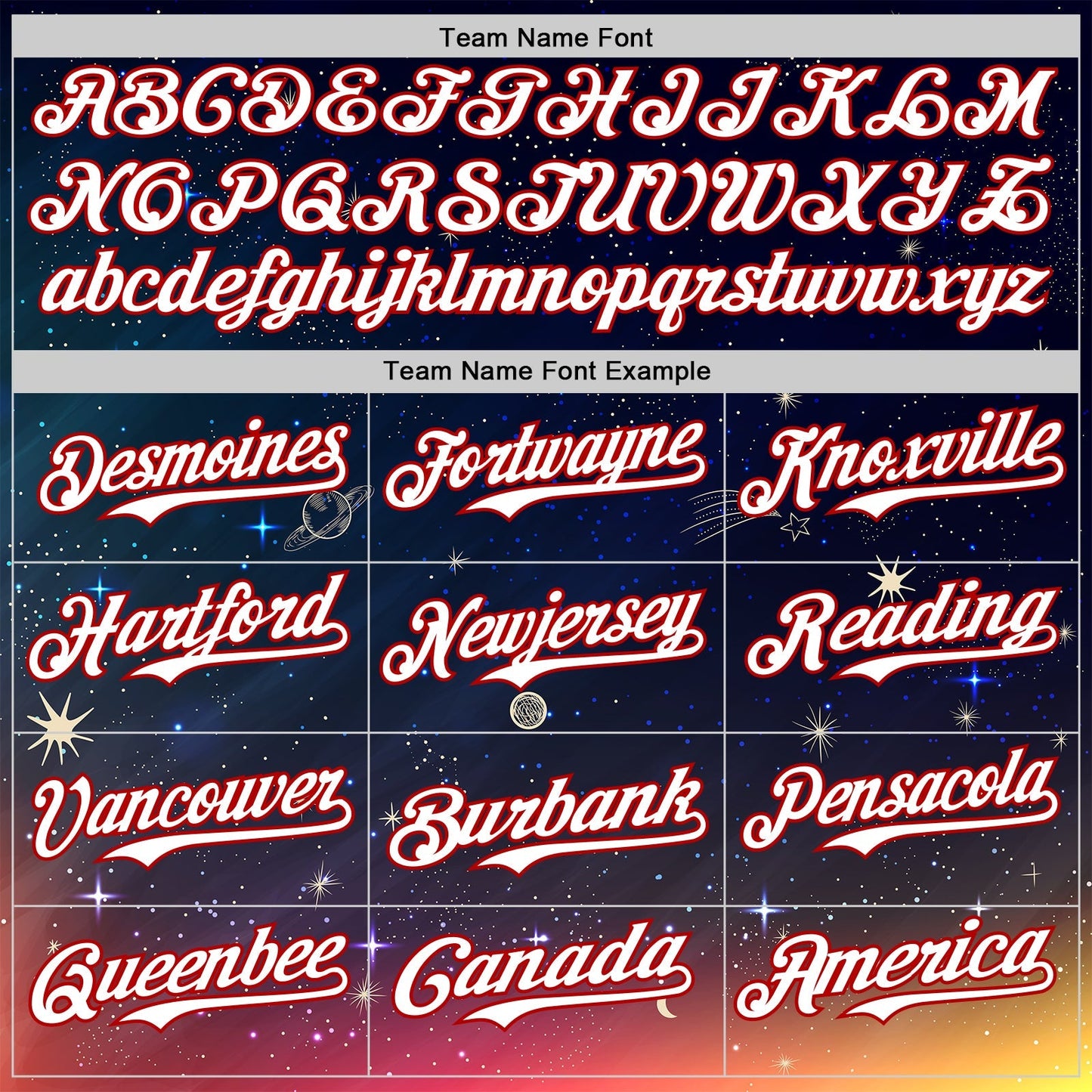Custom Navy White-Red 3D Pattern Design Space Galaxy Star Authentic Baseball Jersey baseball jersey product view 4
