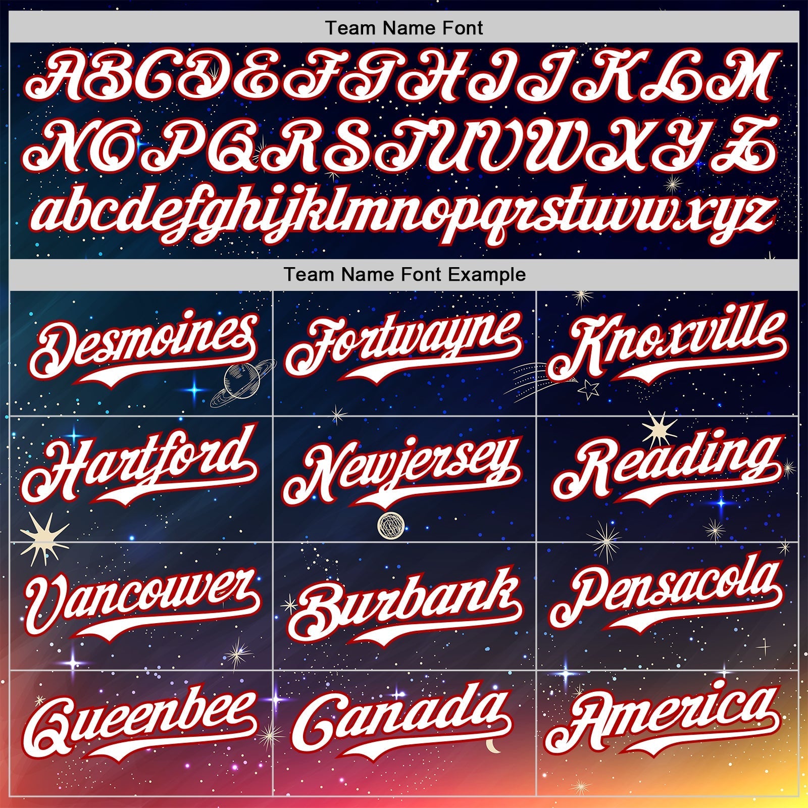 Custom Navy White-Red 3D Pattern Design Space Galaxy Star Authentic Baseball Jersey baseball jersey product view 4