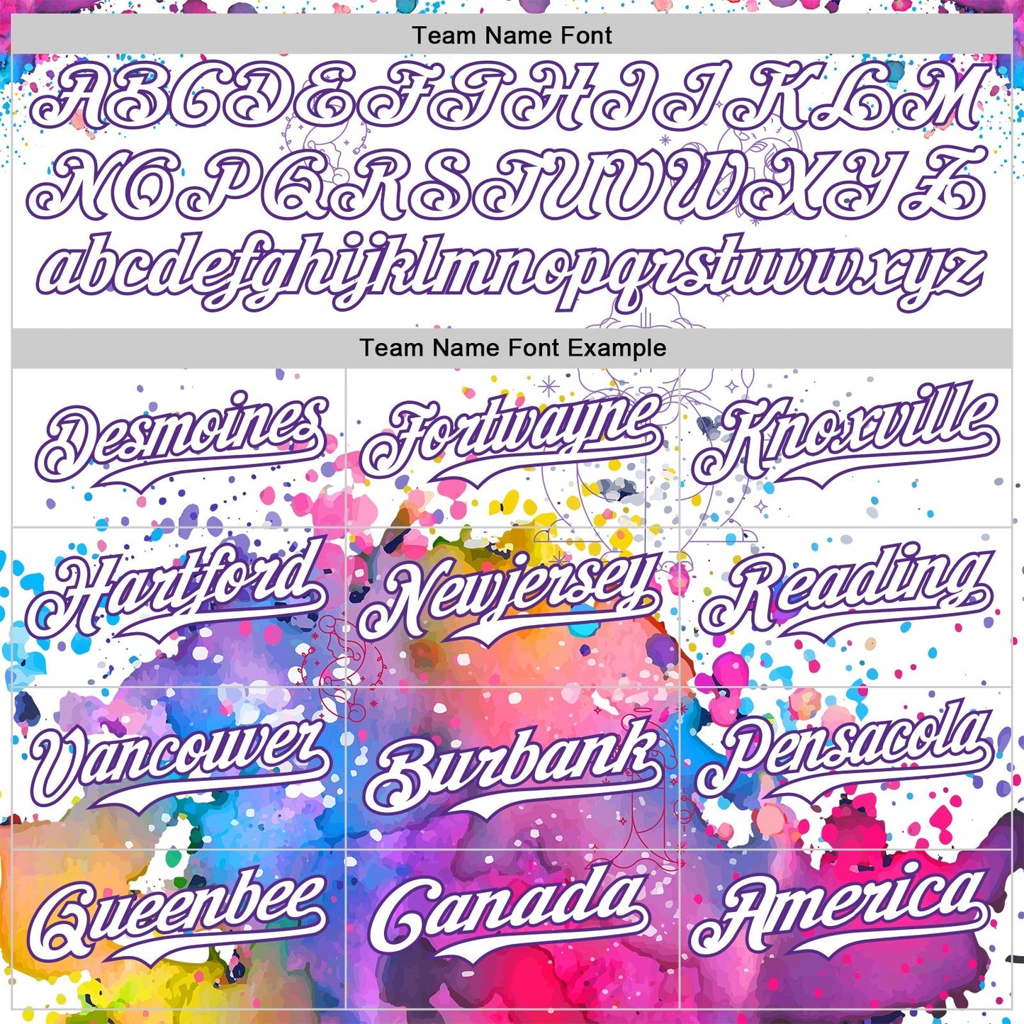 Custom White Purple 3D Pattern Design Graffiti Splash And Constellation Space Galaxy Star Authentic Baseball Jersey baseball jersey product view 4