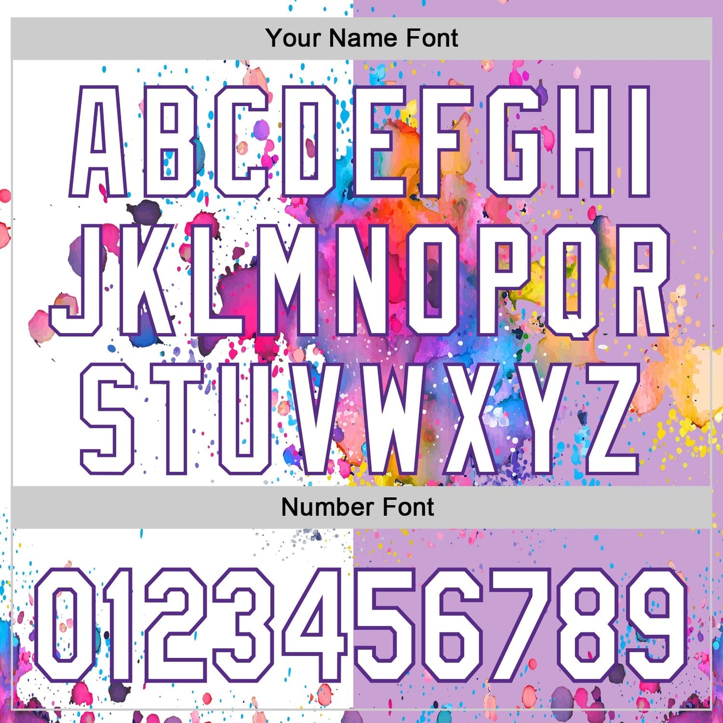 Custom Light Purple White-Purple 3D Pattern Design Graffiti Splash Authentic Baseball Jersey baseball jersey product view 5