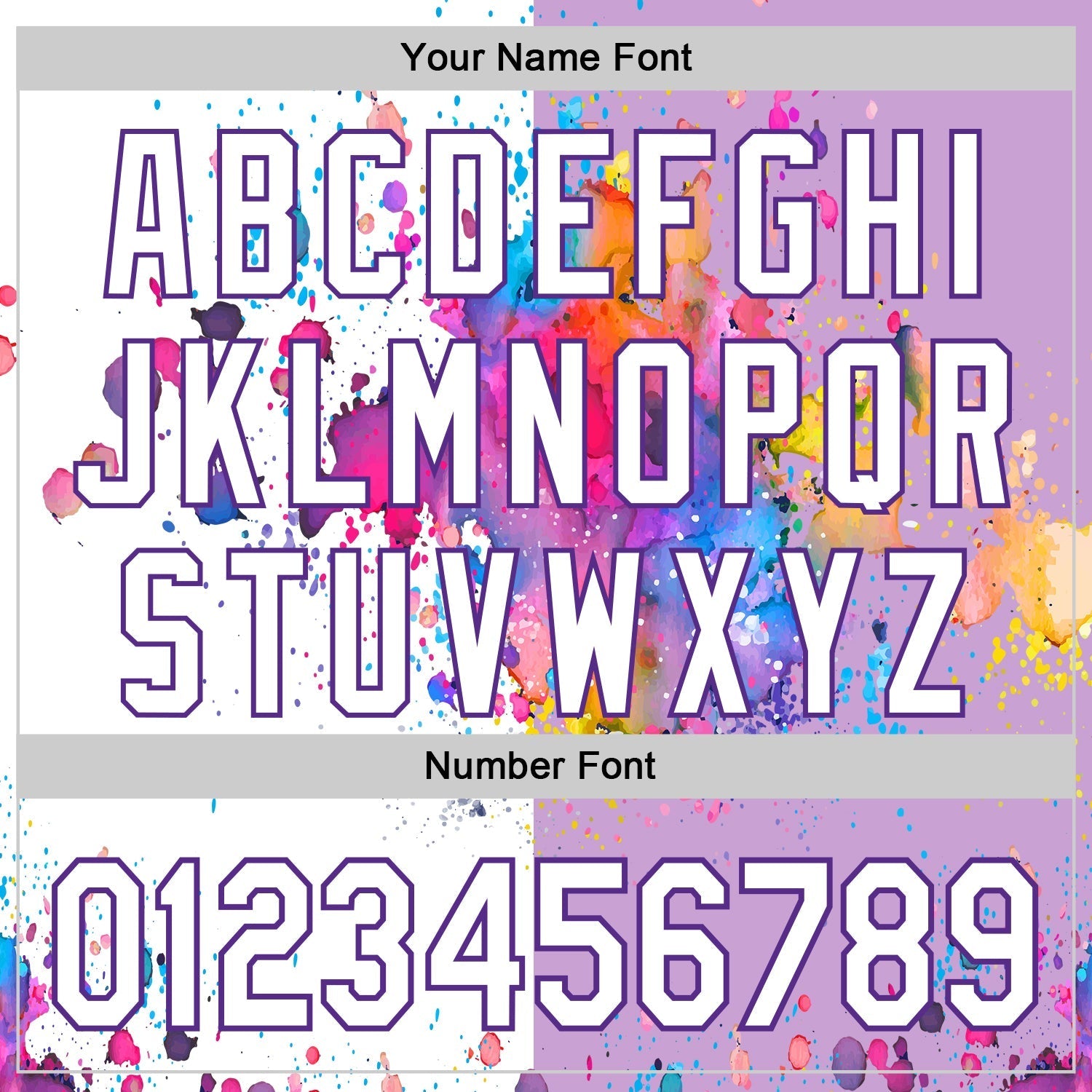 Custom Light Purple White-Purple 3D Pattern Design Graffiti Splash Authentic Baseball Jersey baseball jersey product view 5
