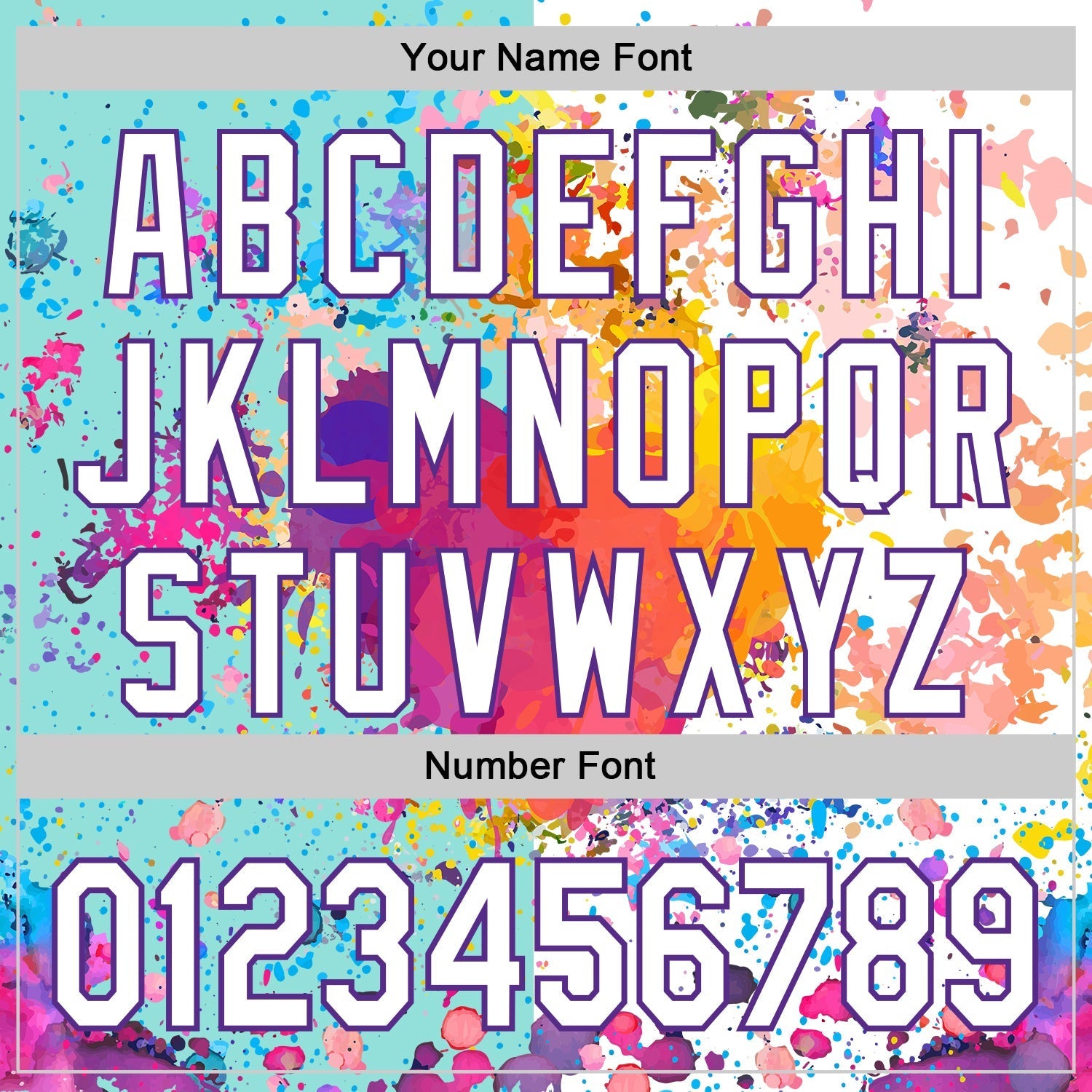 Custom White Ice Blue-Purple 3D Pattern Design Graffiti Splash Authentic Baseball Jersey baseball jersey product view 5