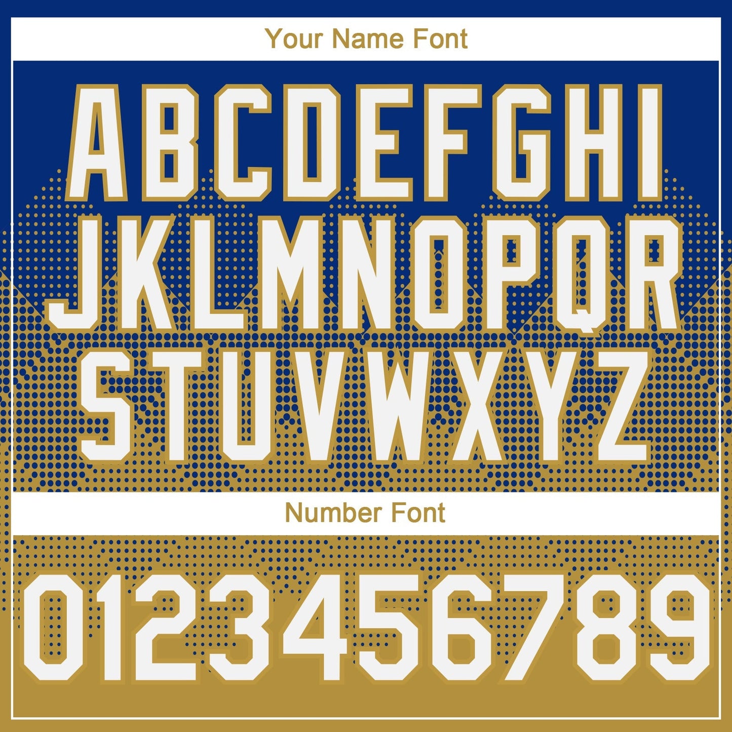 Custom Royal White-Old Gold 3D Gradient Square Shape Authentic Baseball Jersey baseball jersey product view 5