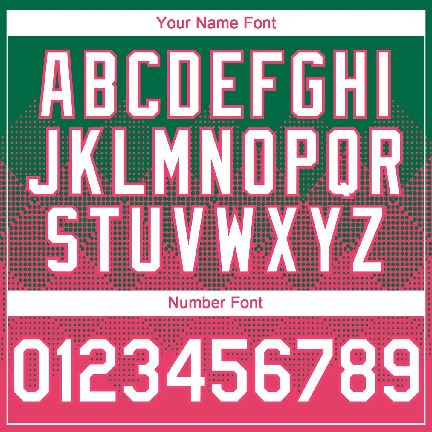 Custom Kelly Green White-Neon Pink 3D Gradient Square Shape Authentic Baseball Jersey baseball jersey product view 5
