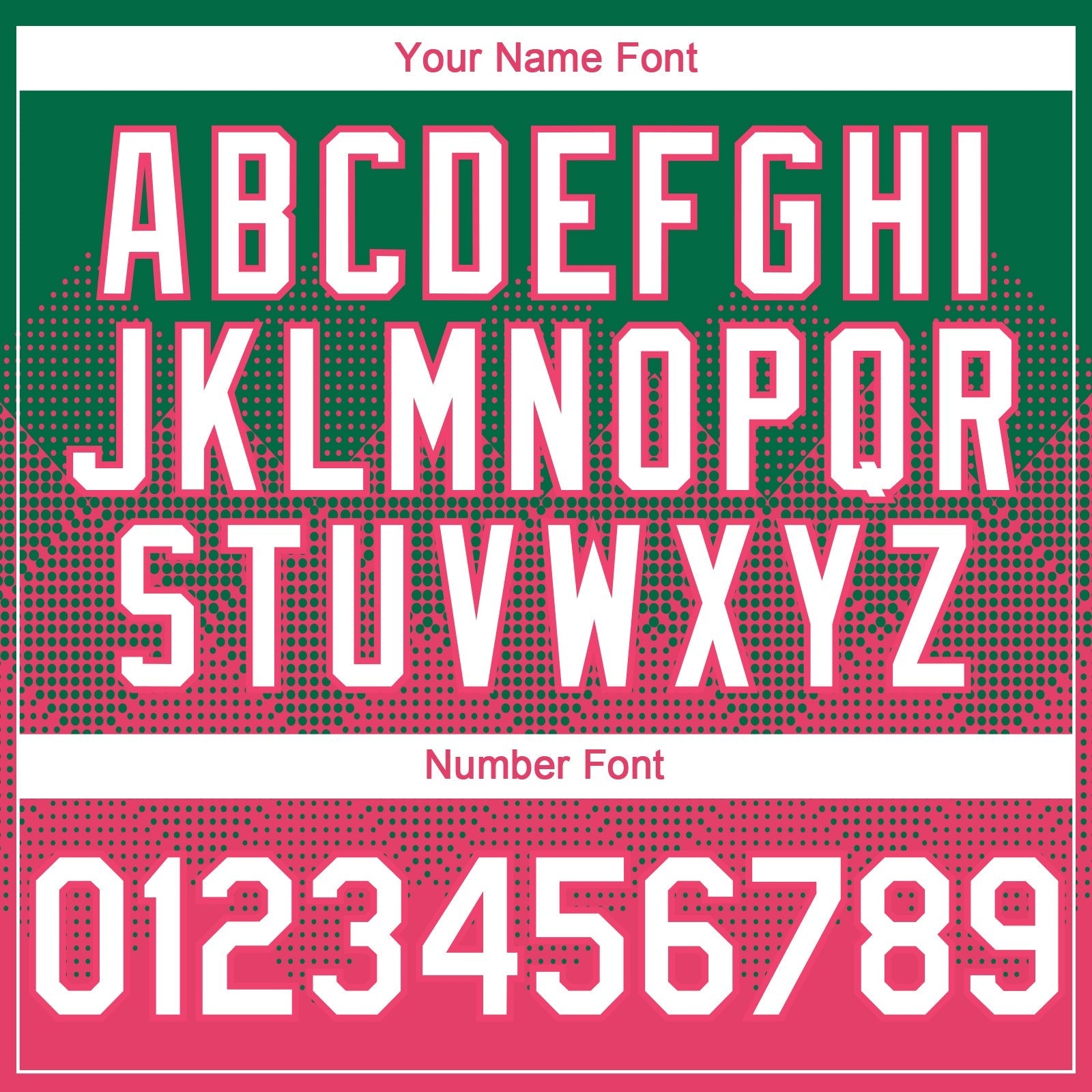 Custom Kelly Green White-Neon Pink 3D Gradient Square Shape Authentic Baseball Jersey baseball jersey product view 5