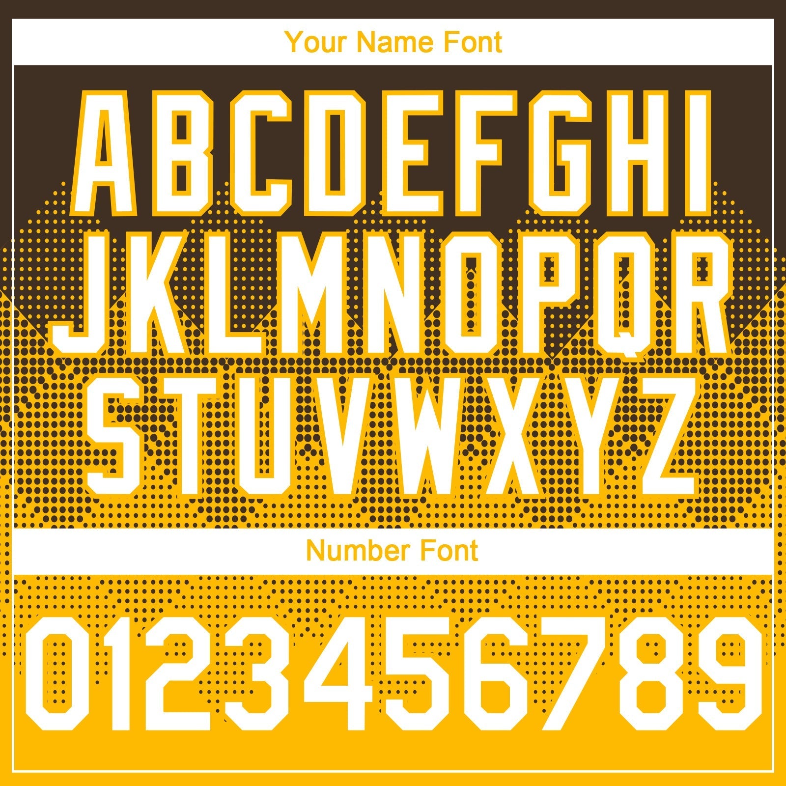 Custom Brown White-Gold 3D Gradient Square Shape Authentic Baseball Jersey baseball jersey product view 5