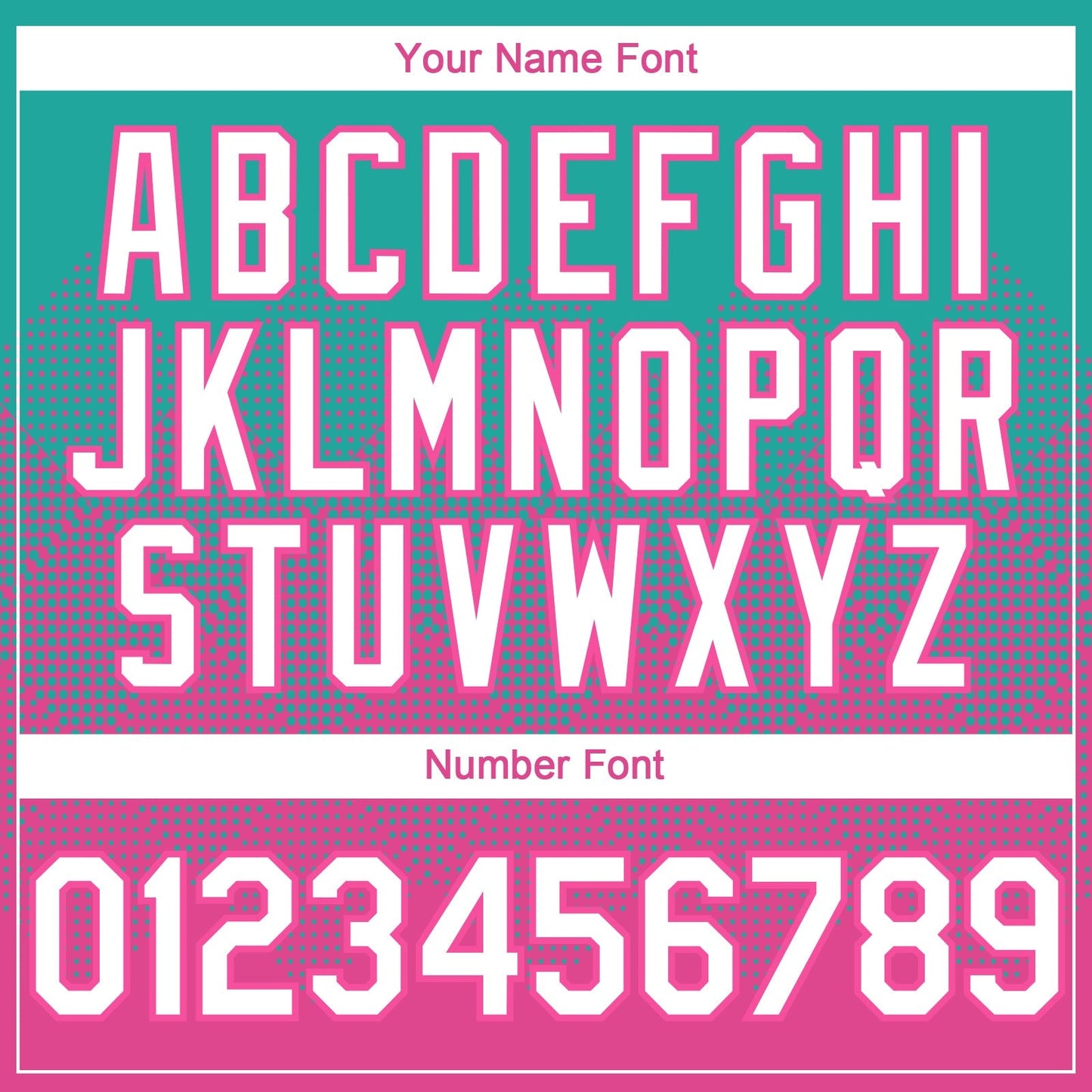 Custom Aqua White-Pink 3D Gradient Square Shape Authentic Baseball Jersey baseball jersey product view 5