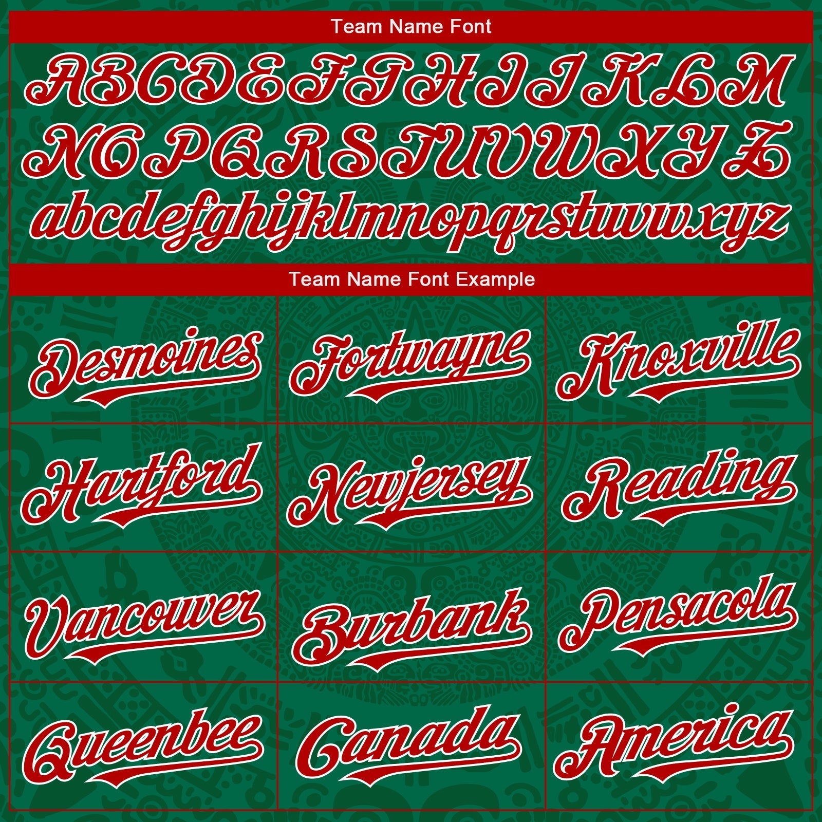 Custom Kelly Green Red Green-White 3D Mexico Authentic Baseball Jersey baseball jersey product view 4