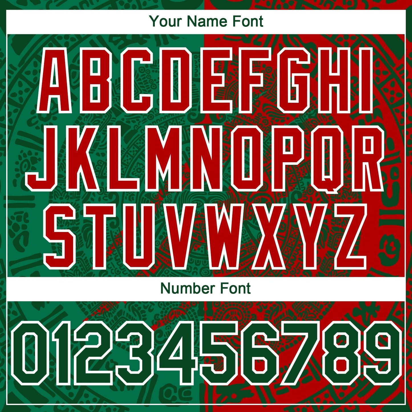 Custom Red Green Kelly Green-White 3D Mexico Scratch Authentic Baseball Jersey baseball jersey product view 5