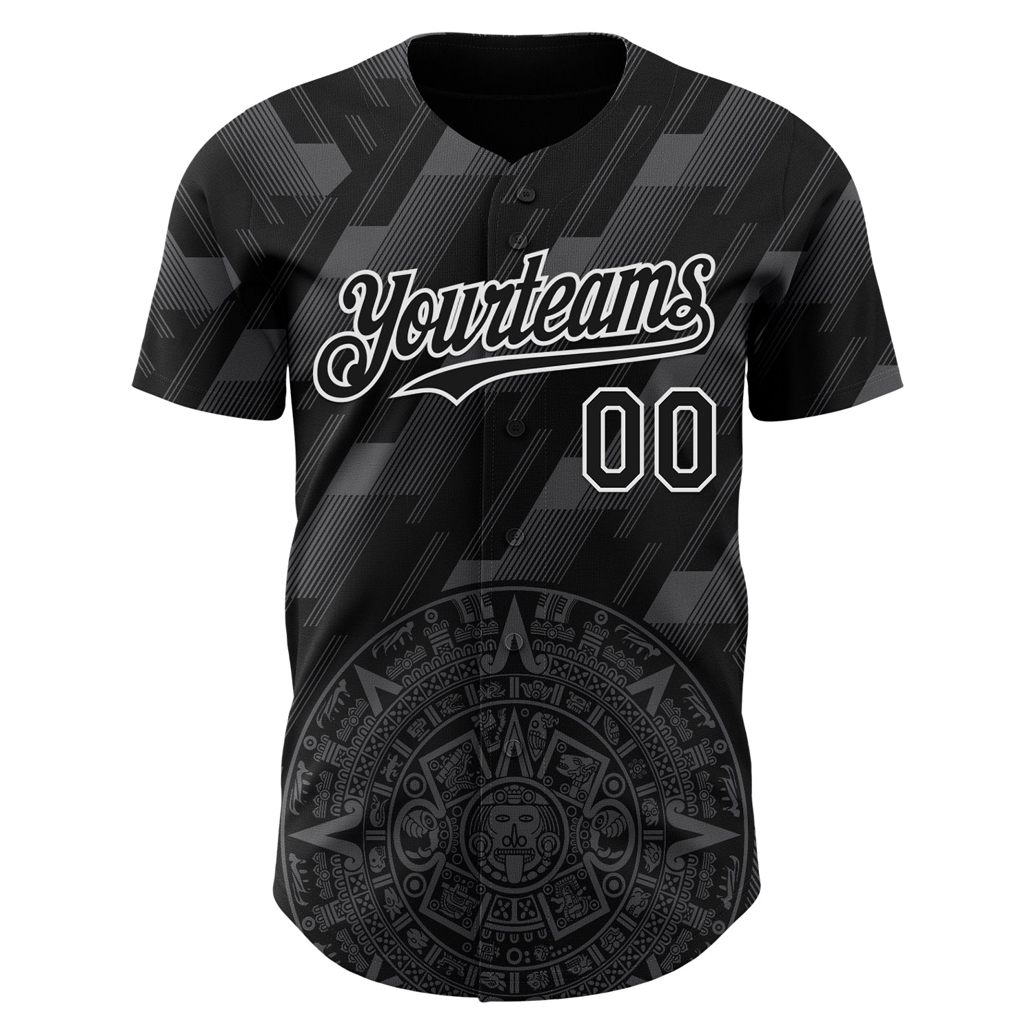 Custom Black Steel Gray-White 3D Mexico Authentic Baseball Jersey baseball jersey product view 2