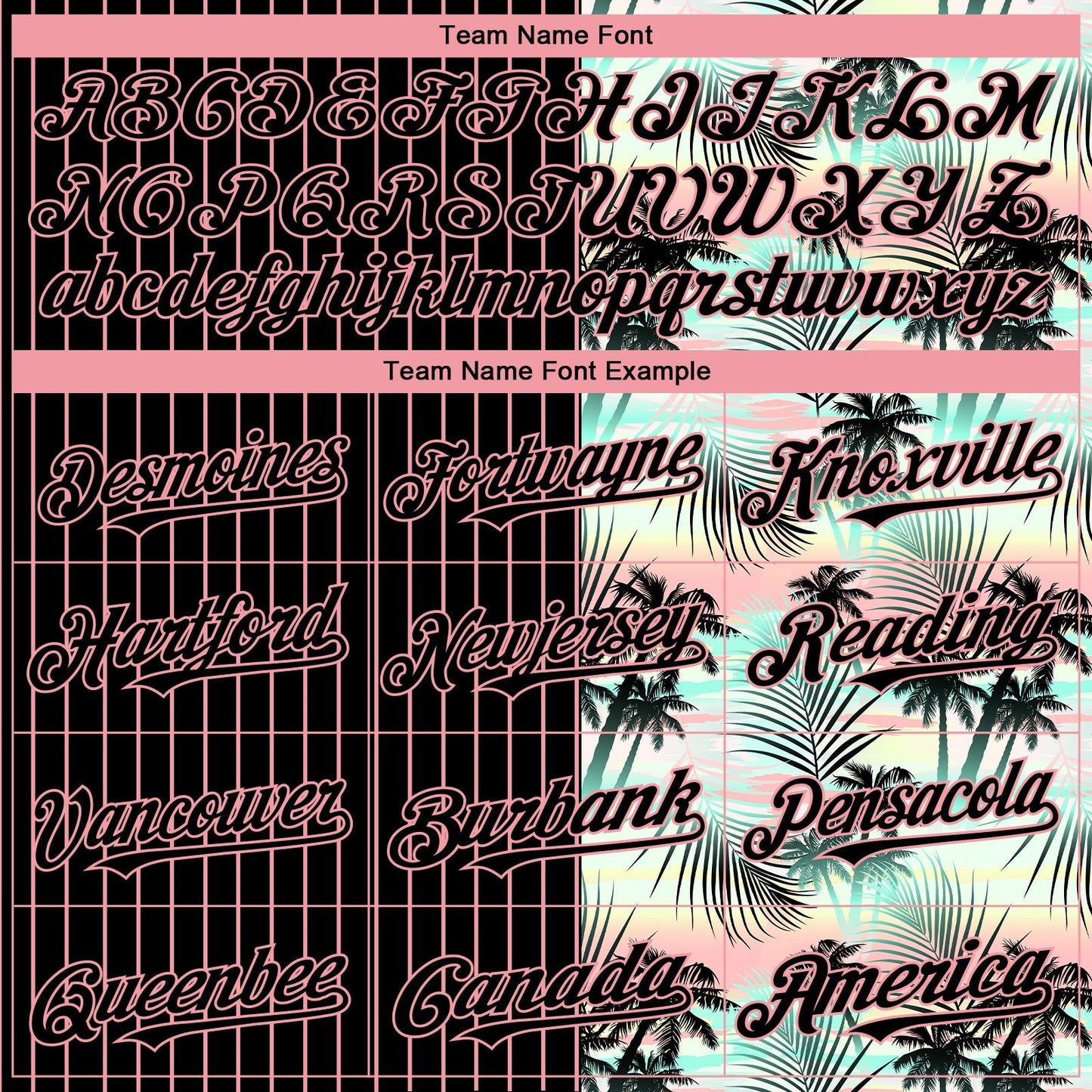 Custom Black Medium Pink 3D Pattern Design Pinstripe Tropical Palm Leaves Authentic Baseball Jersey baseball jersey product view 4