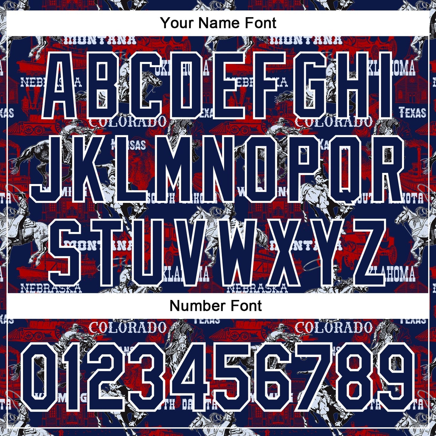 Custom Navy White 3D Pattern Design Patriotic American Spirit Rodeo Cowboy Authentic Baseball Jersey baseball jersey product view 5