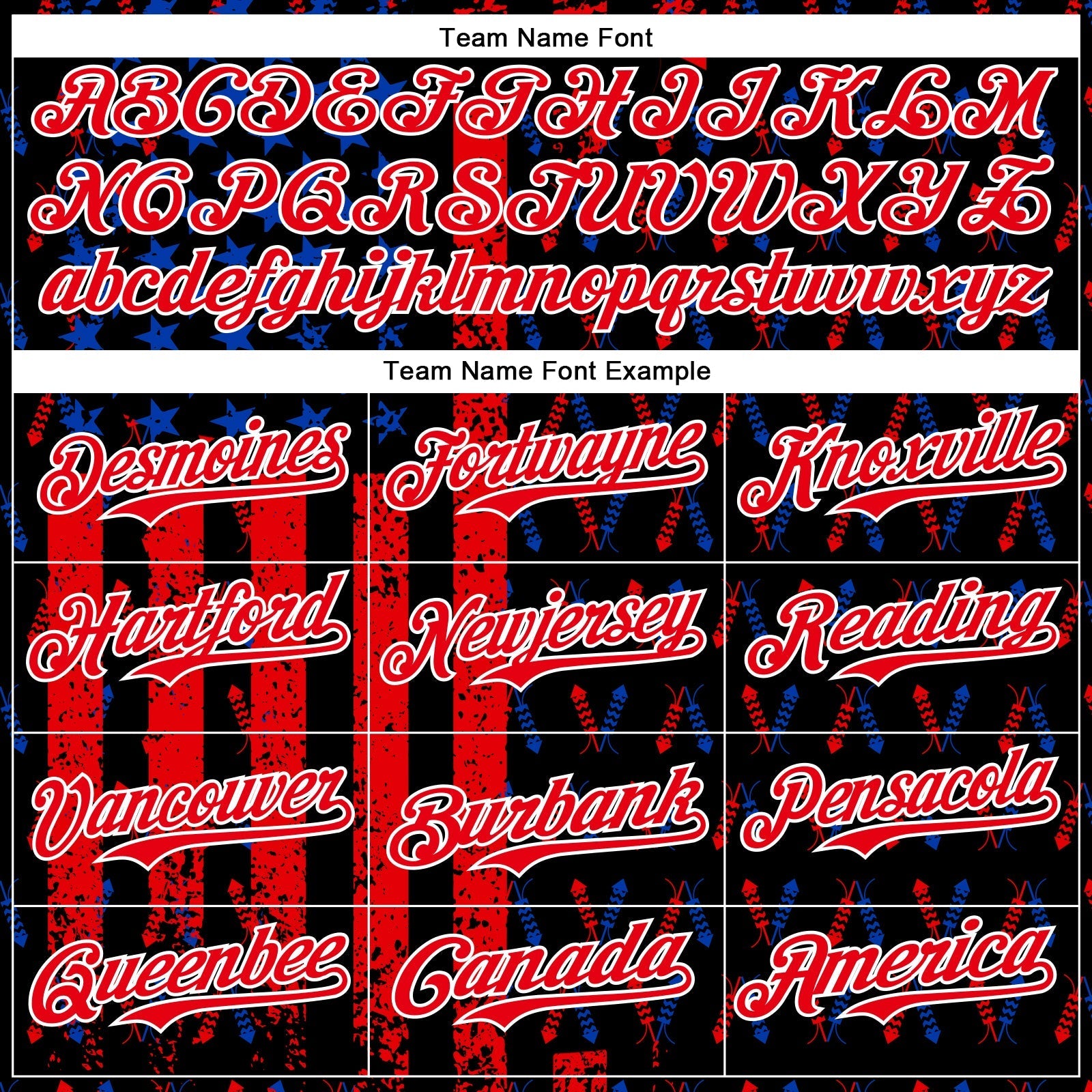 Custom Black Thunder Blue Fire Red-White 3D Patriotic American Flag Authentic Baseball Jersey baseball jersey product view 4