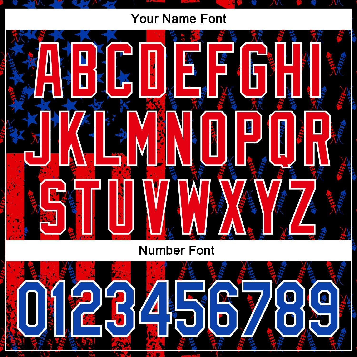 Custom Black Thunder Blue Fire Red-White 3D Patriotic American Flag Authentic Baseball Jersey baseball jersey product view 5