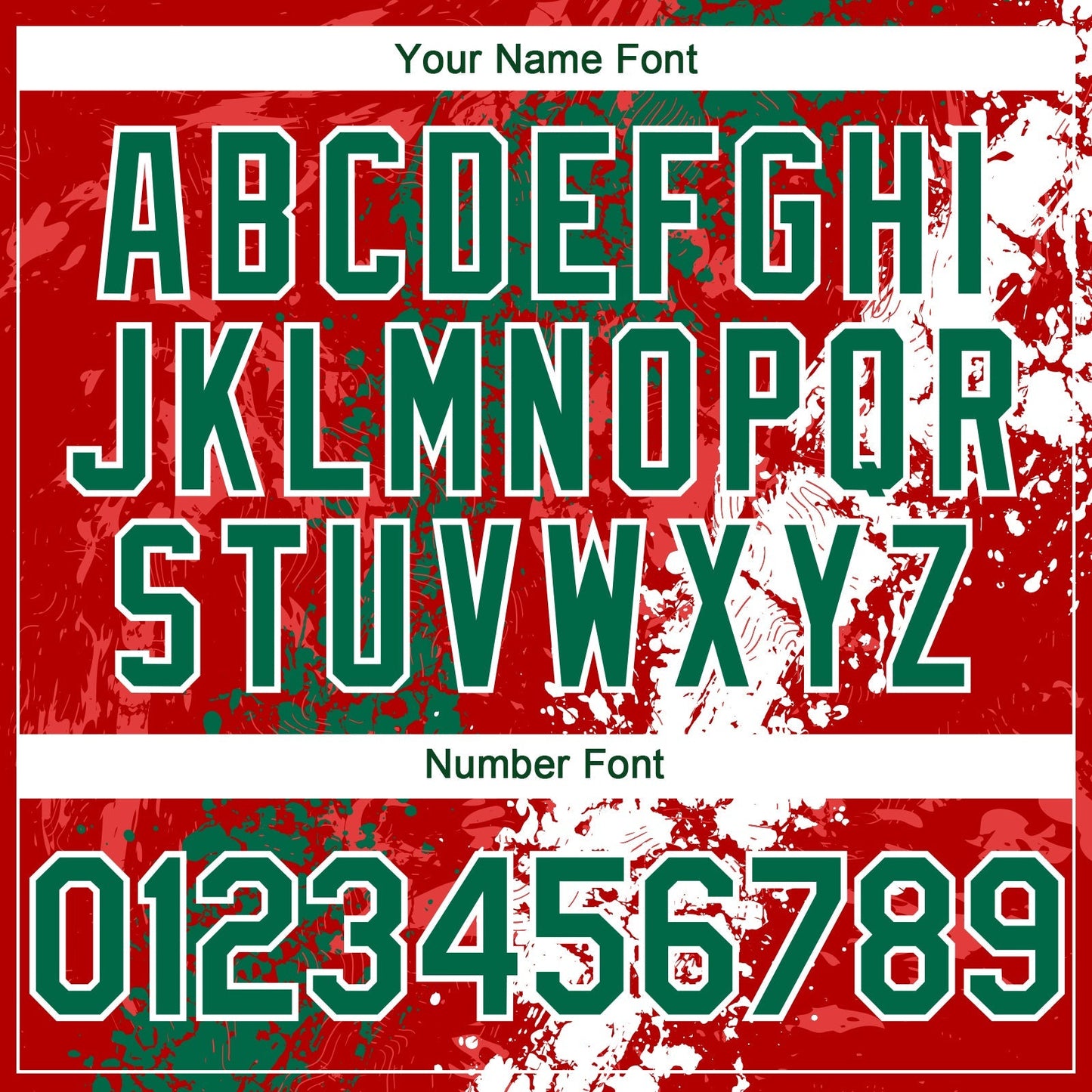 Custom Red Kelly Green-White Splash Authentic Baseball Jersey baseball jersey product view 5